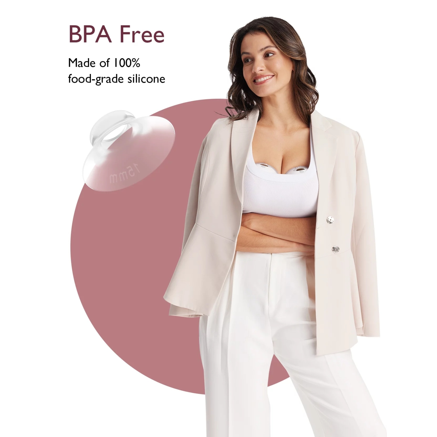 Insert de bride MomCozy 15&nbsp;mm pour MomCozy M5, Accessoires de rechange pour tire-lait Original M5, 1PC