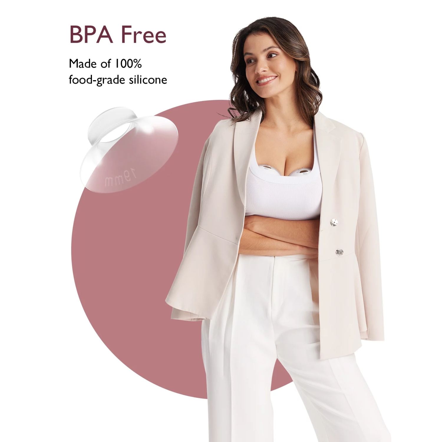 Insert de bride MomCozy 19&nbsp;mm pour MomCozy M5, Accessoires de rechange pour tire-lait Original M5, 1PC