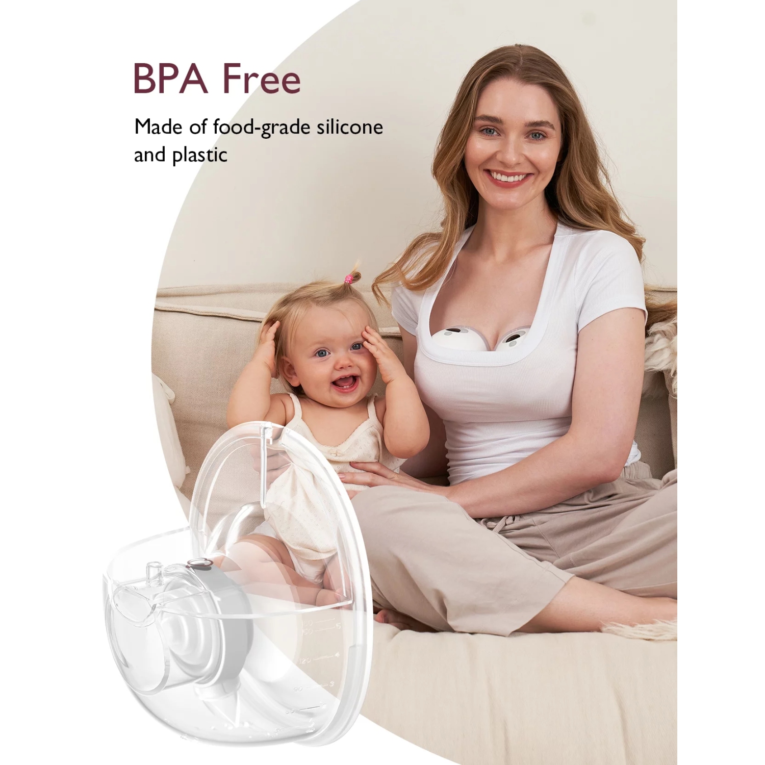 Momcozy Full Set Collector Cup Only for Momcozy M5, Original M5 Breast Pump Replacement Accessories