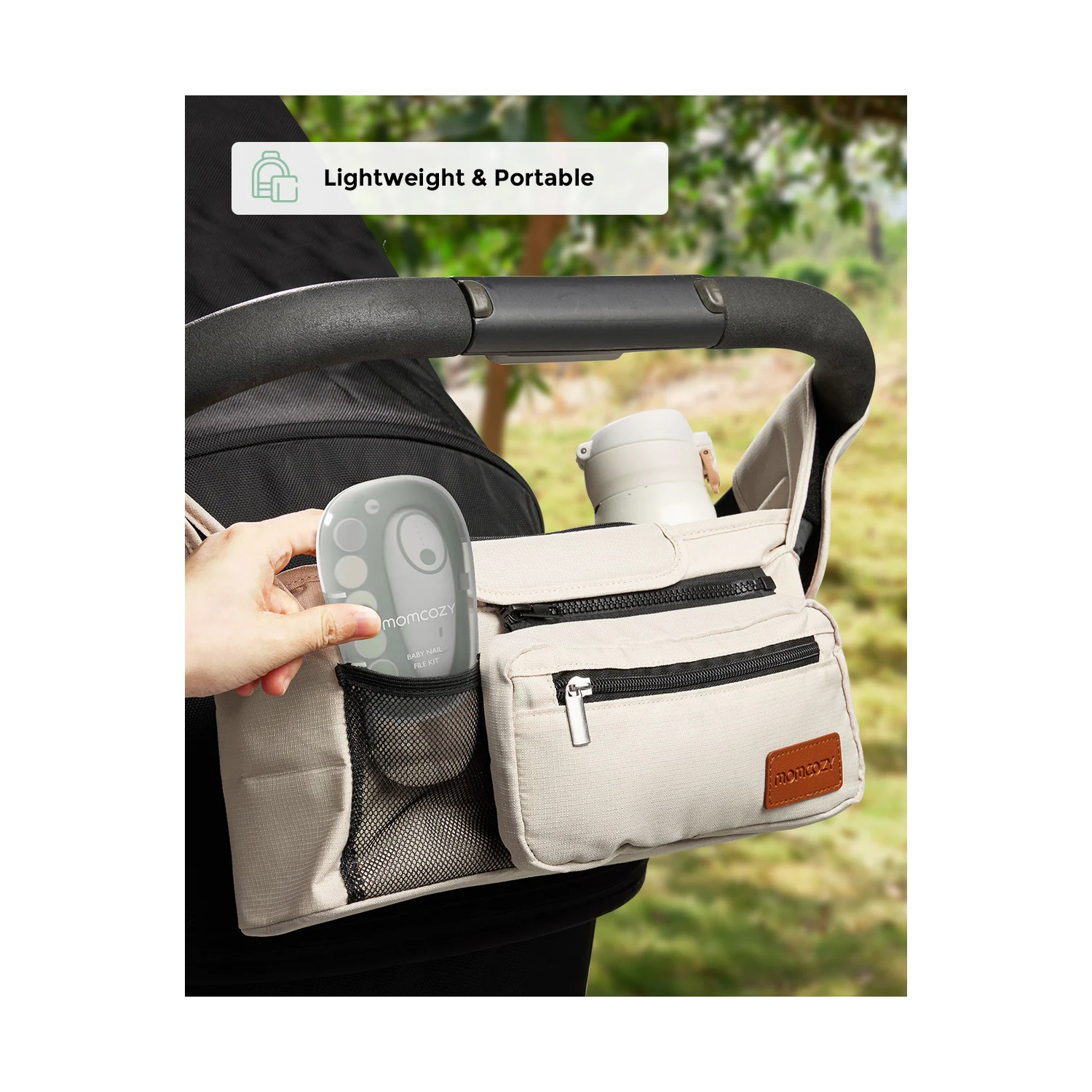 Momcozy Baby Nail File Electric, Gentle Baby Nail Trimmer Electric Rechargable, Baby Nail Clipper Electric, 7 Grinding Head Replacement Pads