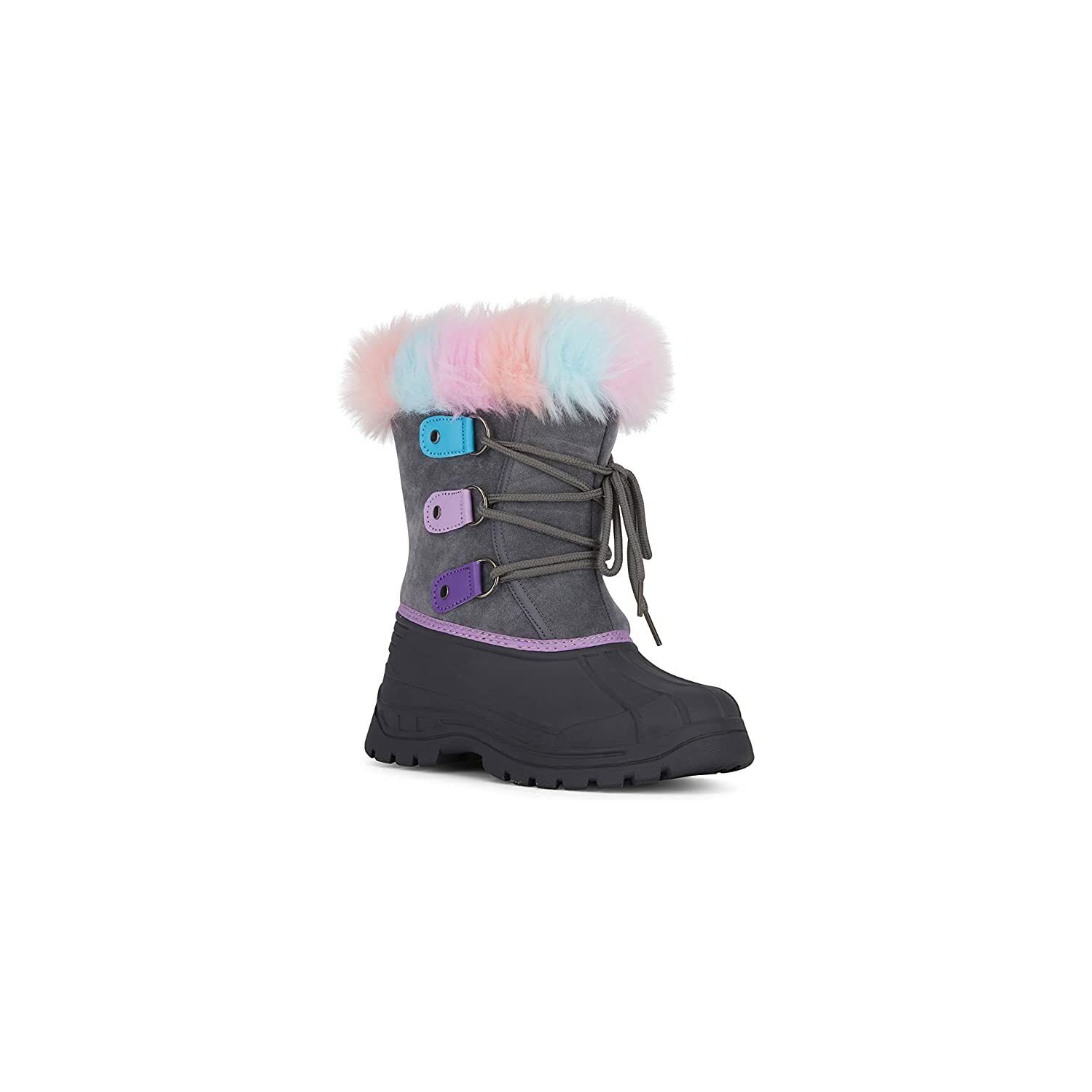 Bottes de neige AQUAKIX pour jeunes et tout-petits avec doublure en Sherpa isolante