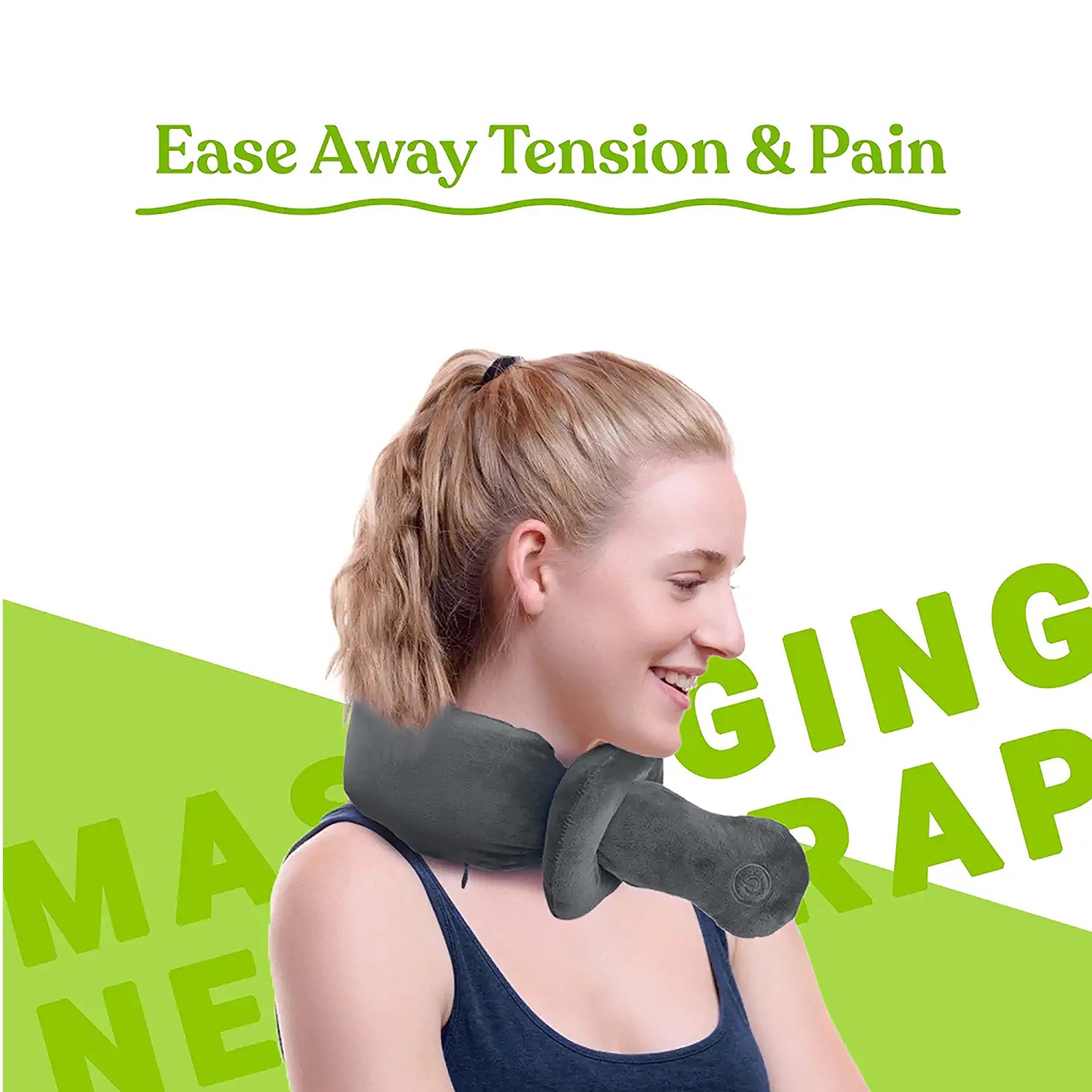 Pursonic Portable Neck & Shoulder Adjustable Massaging Wrap - Gray