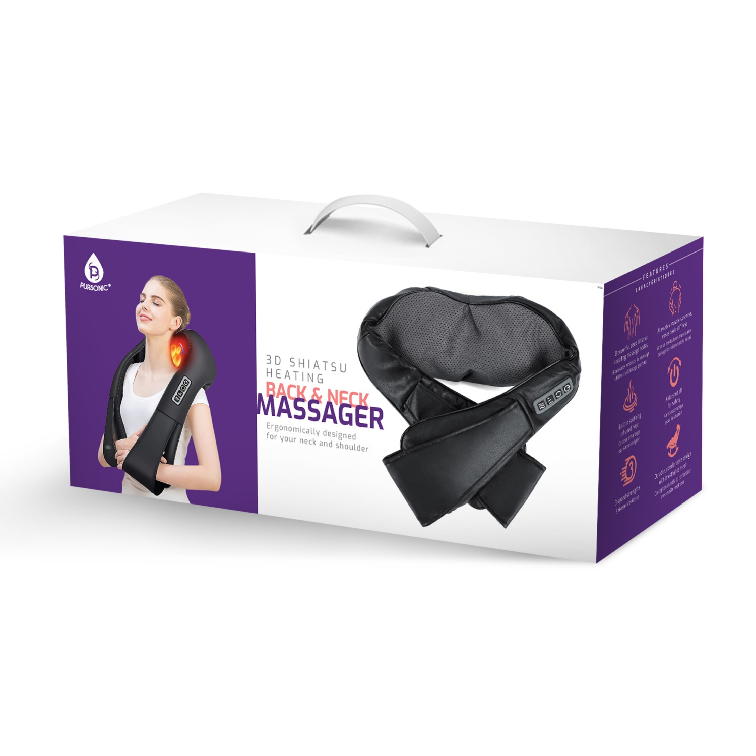 Appareil de massage shiatsu pour le dos et le cou Pursonic 3D de Pursonic