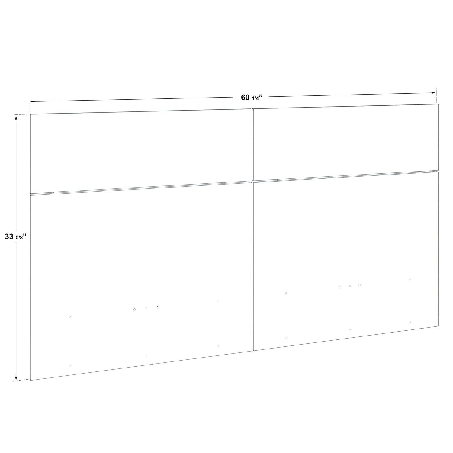 AUS-V - tête de lit laminée ZEN thermiquement fusible, grand lit, blanc