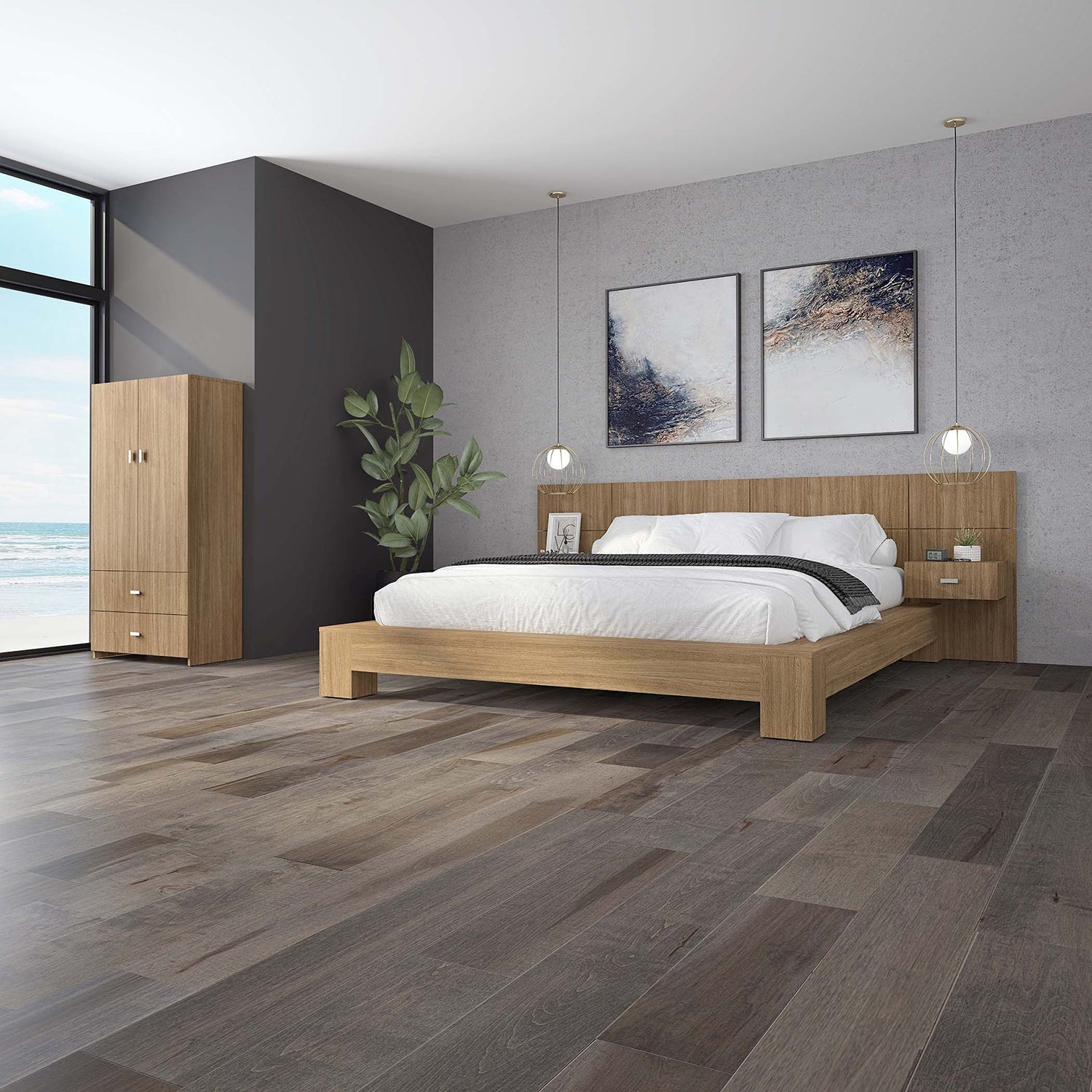 SUA-V - ZEN Thermally Fused Laminate Bed Base, Queen Size, Fashionista