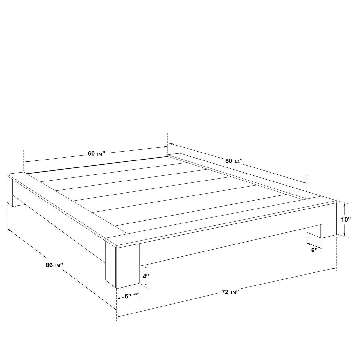 SUA-V - ZEN Thermally Fused Laminate Bed Base, Queen Size, Fashionista