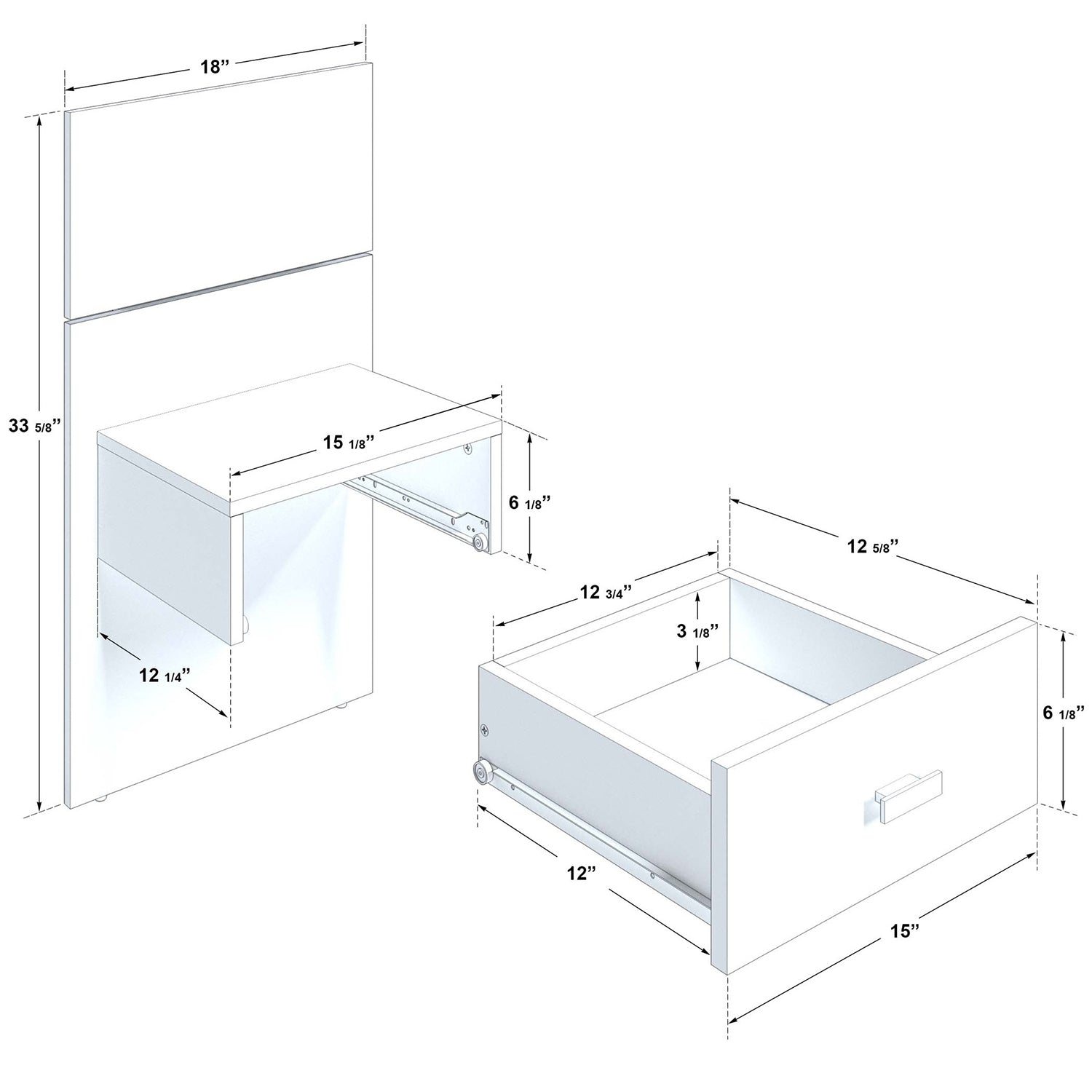 SUA-V - Ensemble de 2 tables de chevet ZEN au stratifié à fusibles thermiques, Tuxedo