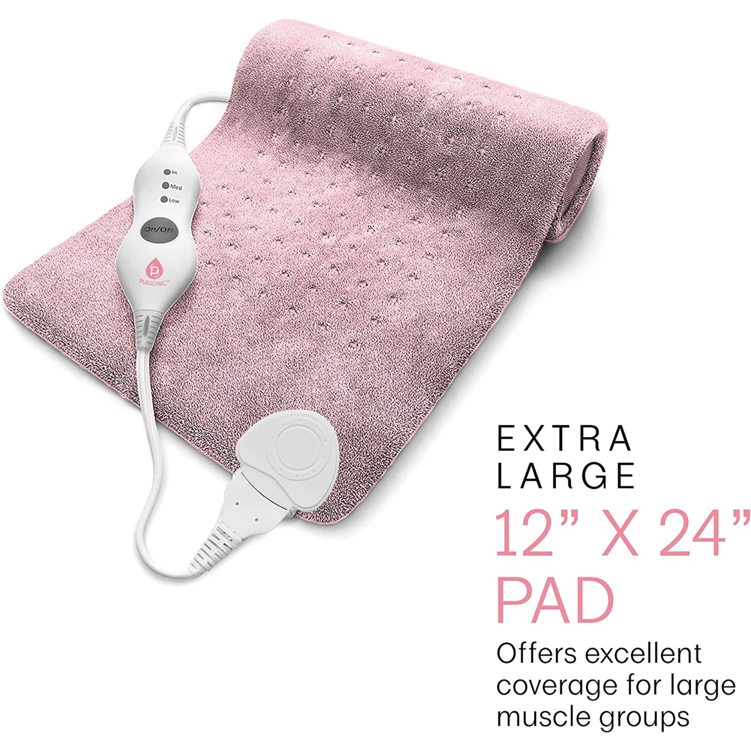 Pursonic Electric Heating Pad - Rose Gold