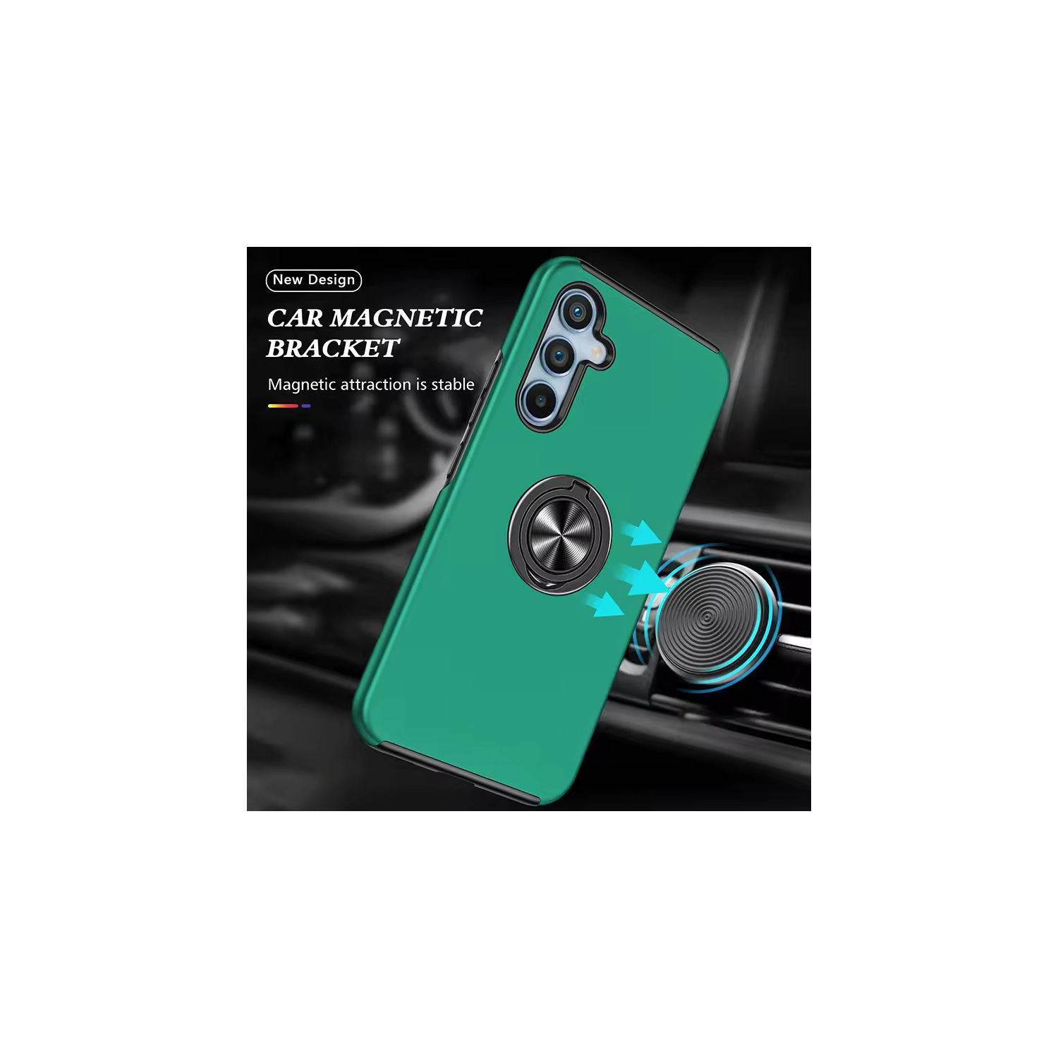 Étui protecteur mince Armor à deux couches de XCRS, anneau magnétique intégré, béquille rotative pour visionnement mains libres, étui de protection