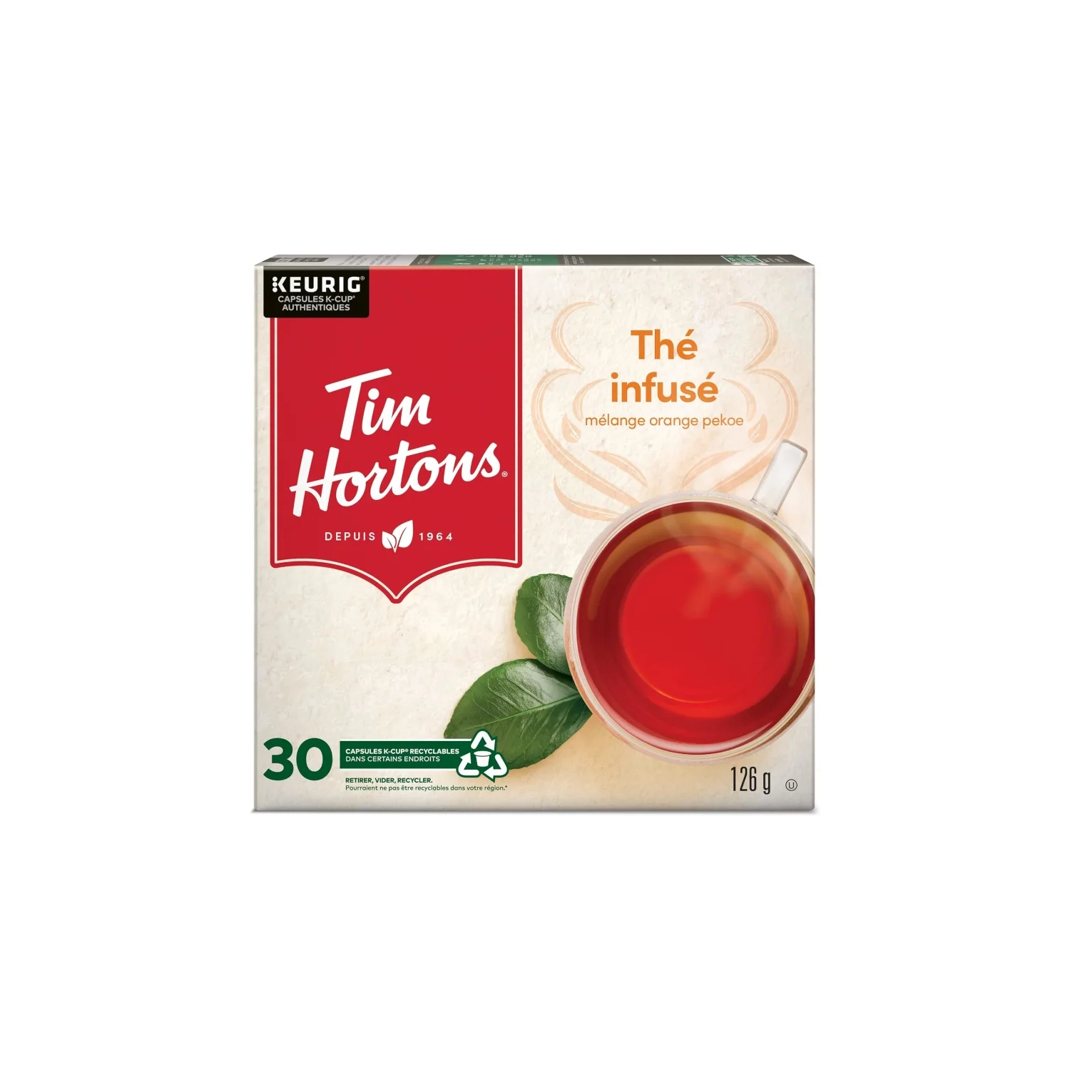 Tim Hortons Steeped Orange Pekoe Tea K-Cup Pods - Buy Online