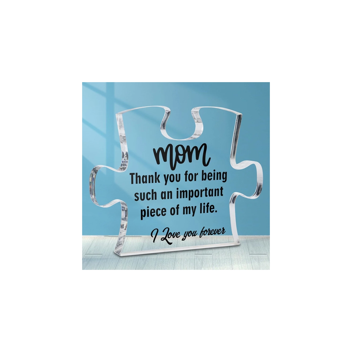 Moyel Gifts for Mom: Puzzle Acrylic Plaque - Heartfelt Mother's Day Presents from Daughter, Son, or Kids. Show Your Love with Unique Gift Ideas!
