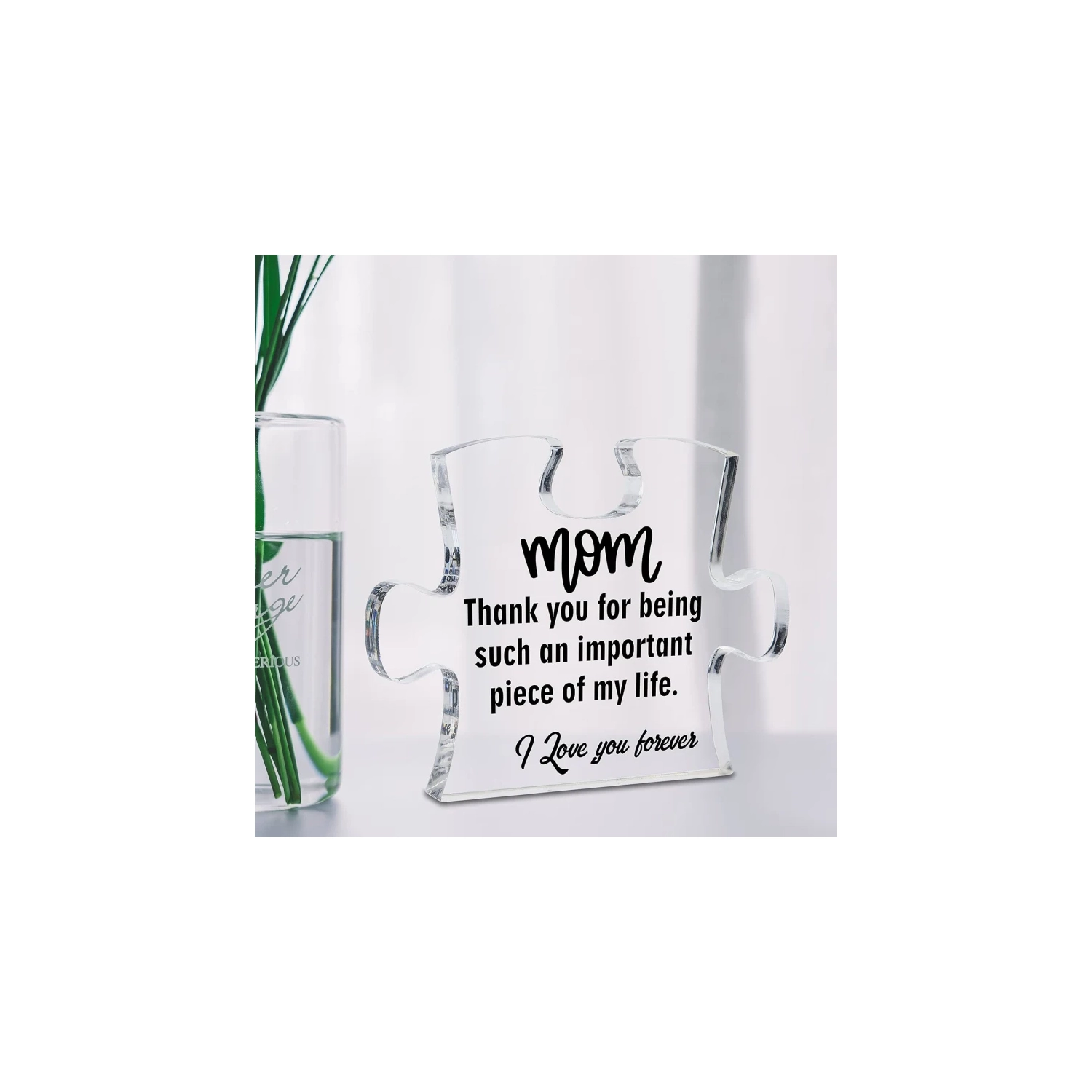 Moyel Gifts for Mom: Puzzle Acrylic Plaque - Heartfelt Mother's Day Presents from Daughter, Son, or Kids. Show Your Love with Unique Gift Ideas!