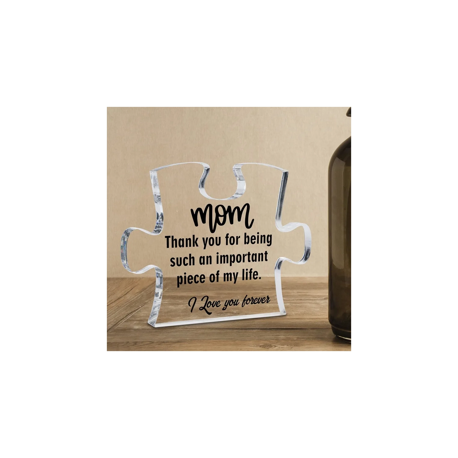 Moyel Gifts for Mom: Puzzle Acrylic Plaque - Heartfelt Mother's Day Presents from Daughter, Son, or Kids. Show Your Love with Unique Gift Ideas!