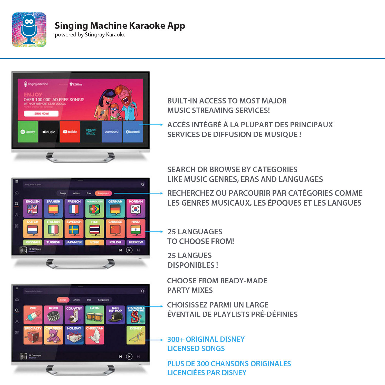 Système de karaoké Wi-Fi et Bluetooth avec microphones sans fil de Singing Machine - Blanc - Exclusivité Best Buy