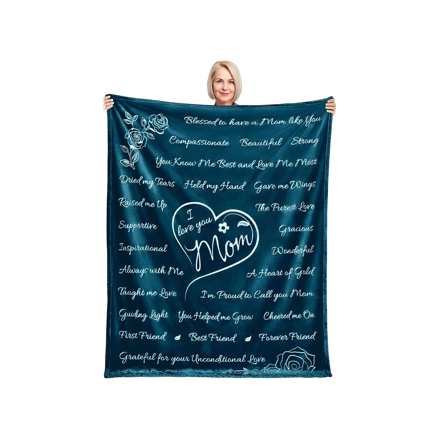 « Le cadeau sincère de la fête des Mères de votre fille : Couverture « I Love You Mom » - cadeau d’anniversaire ou d’anniversaire parfait pour maman,