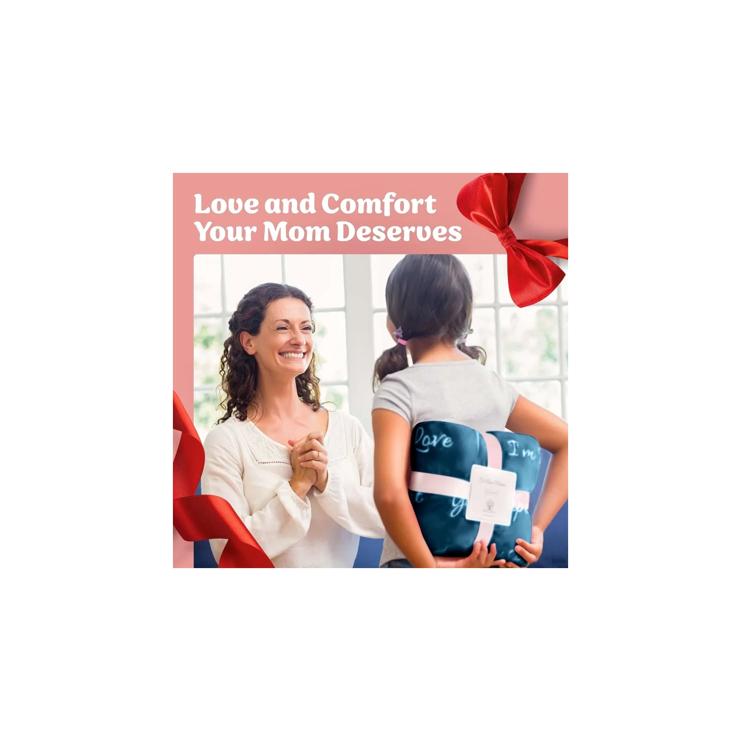 « Le cadeau sincère de la fête des Mères de votre fille : Couverture « I Love You Mom » - cadeau d’anniversaire ou d’anniversaire parfait pour maman,