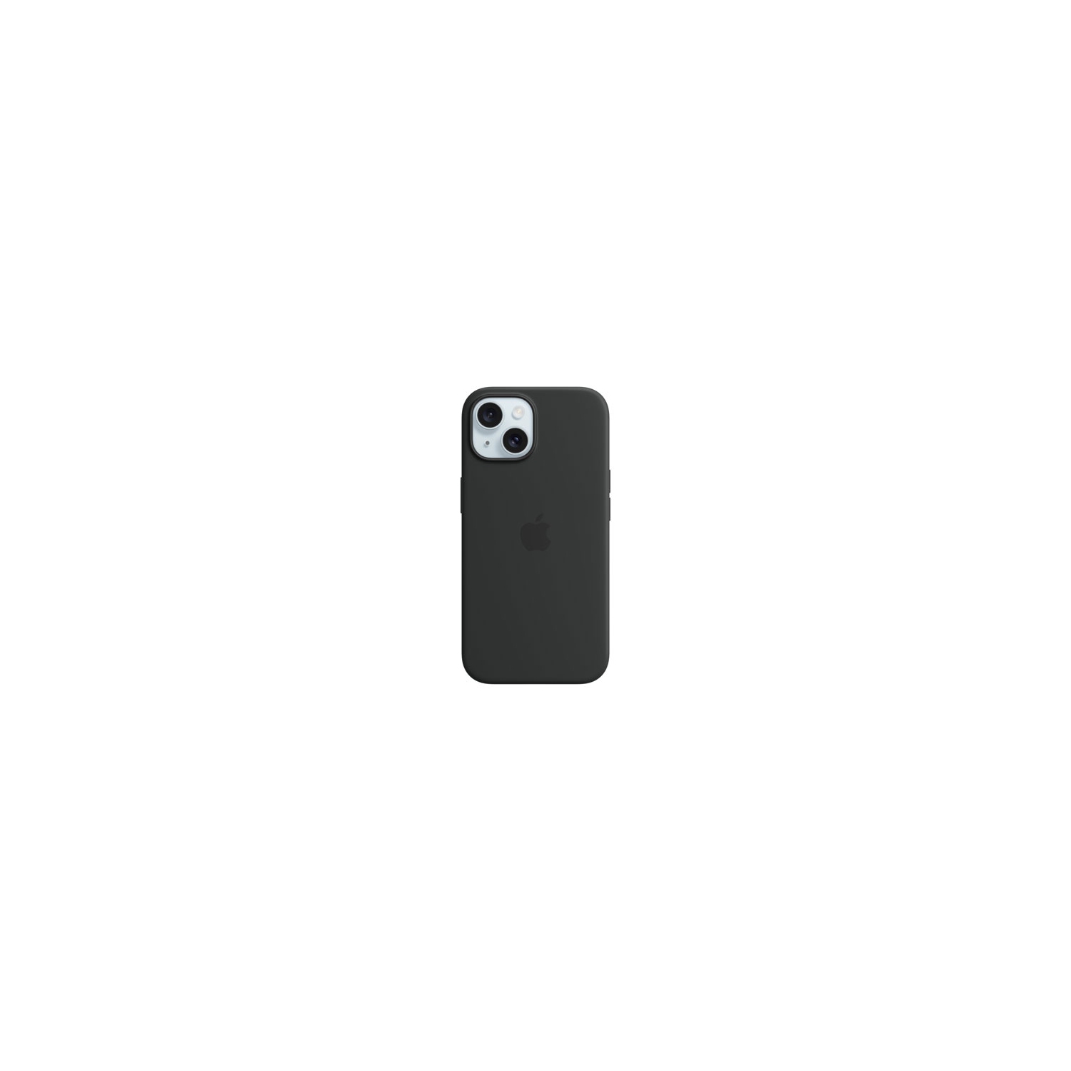 Refurbished Apple Silicone Fitted Soft Shell Case with MagSafe for iPhone 15 - Black OEM part MT0J3ZM/A