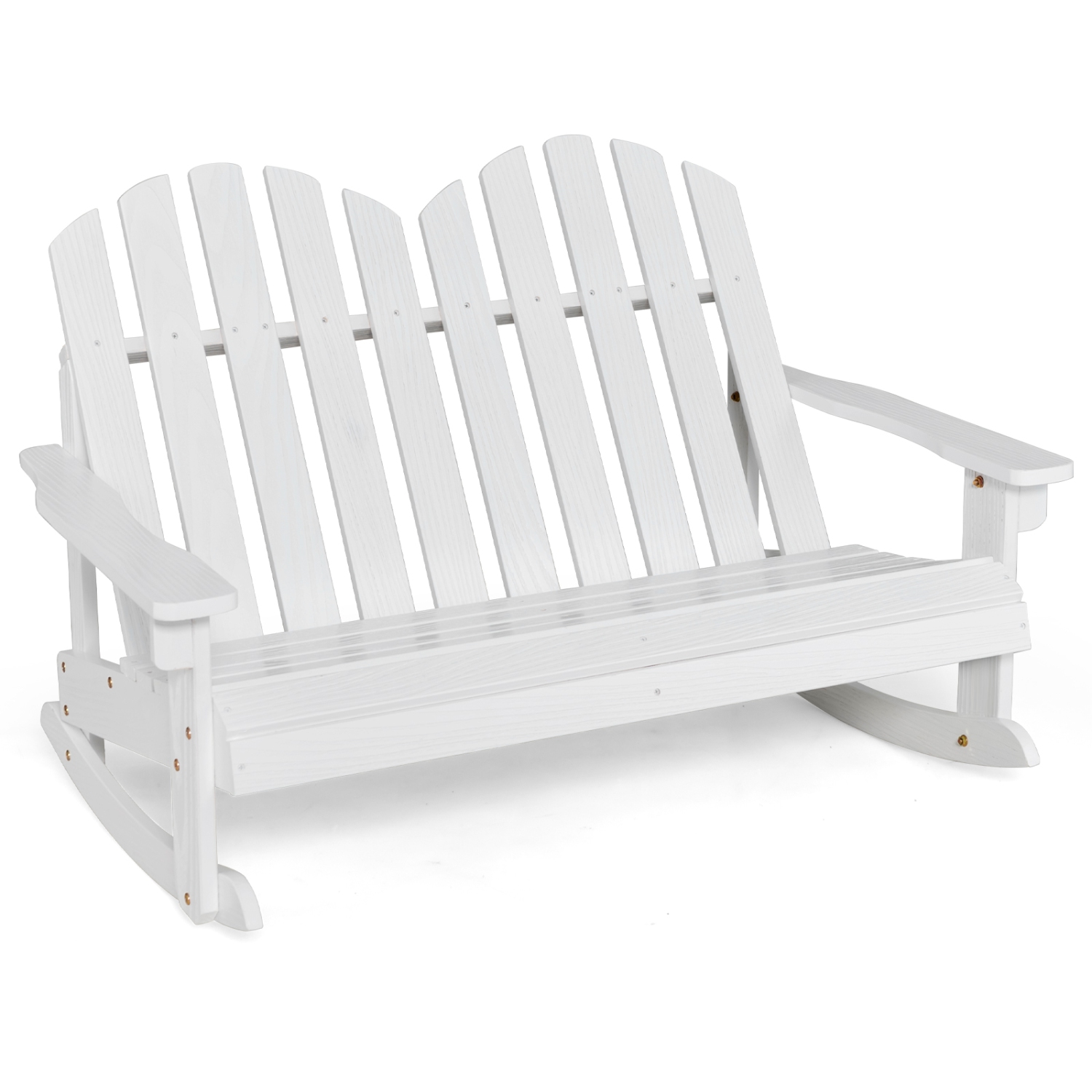 Gymax Adirondack Rocking Chair Kid Backrest Armrest Solid Wood