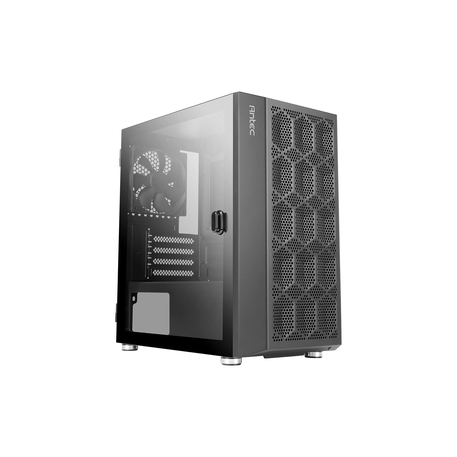 Antec – Boîtier d’ordinateur mini-tour NX200&nbsp;M, micro-ATX avec ventilateur arrière 120&nbsp;mm préinstallé, conception maillée dans le panneau