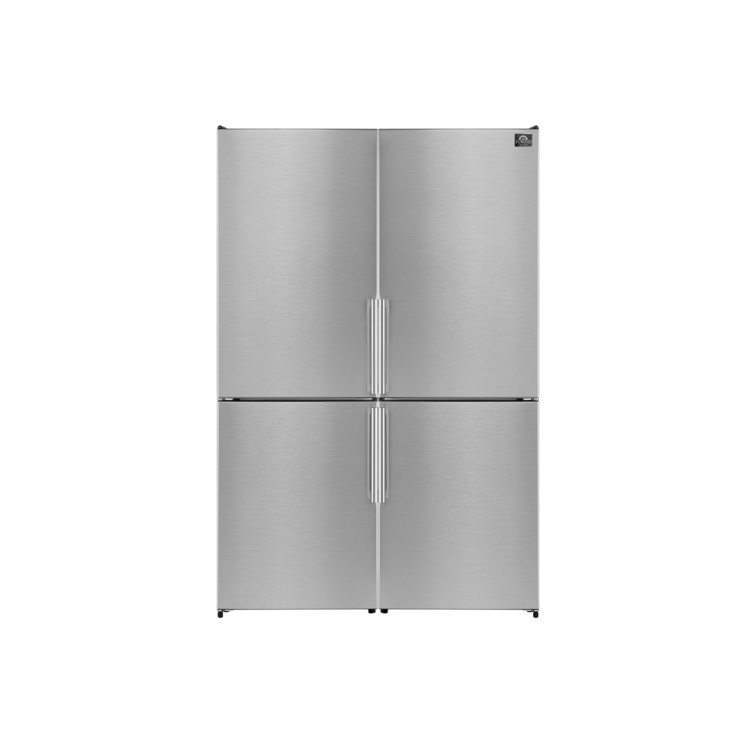 Forno Guardia 46.8-Inch Side-by-Side Bottom Freezer Refrigerator Stainless Steel, 21.6 cu.ft.