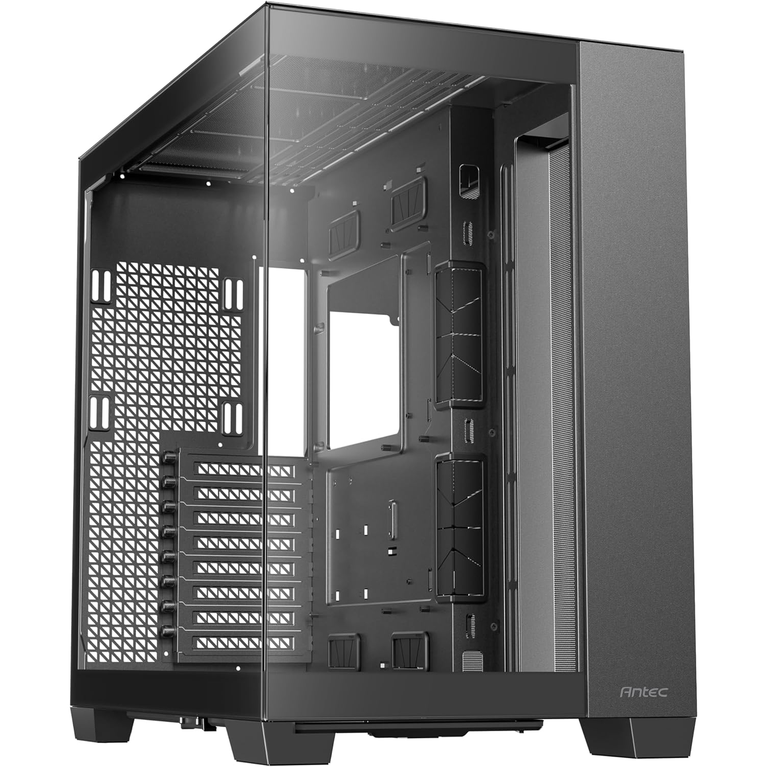 Antec C8, Fans not Included, Dual-Chamber, tooless Design, Type-C, 360mm Radiator Support, Seamless Tempered Glass Front & Side Panels, High Airflow