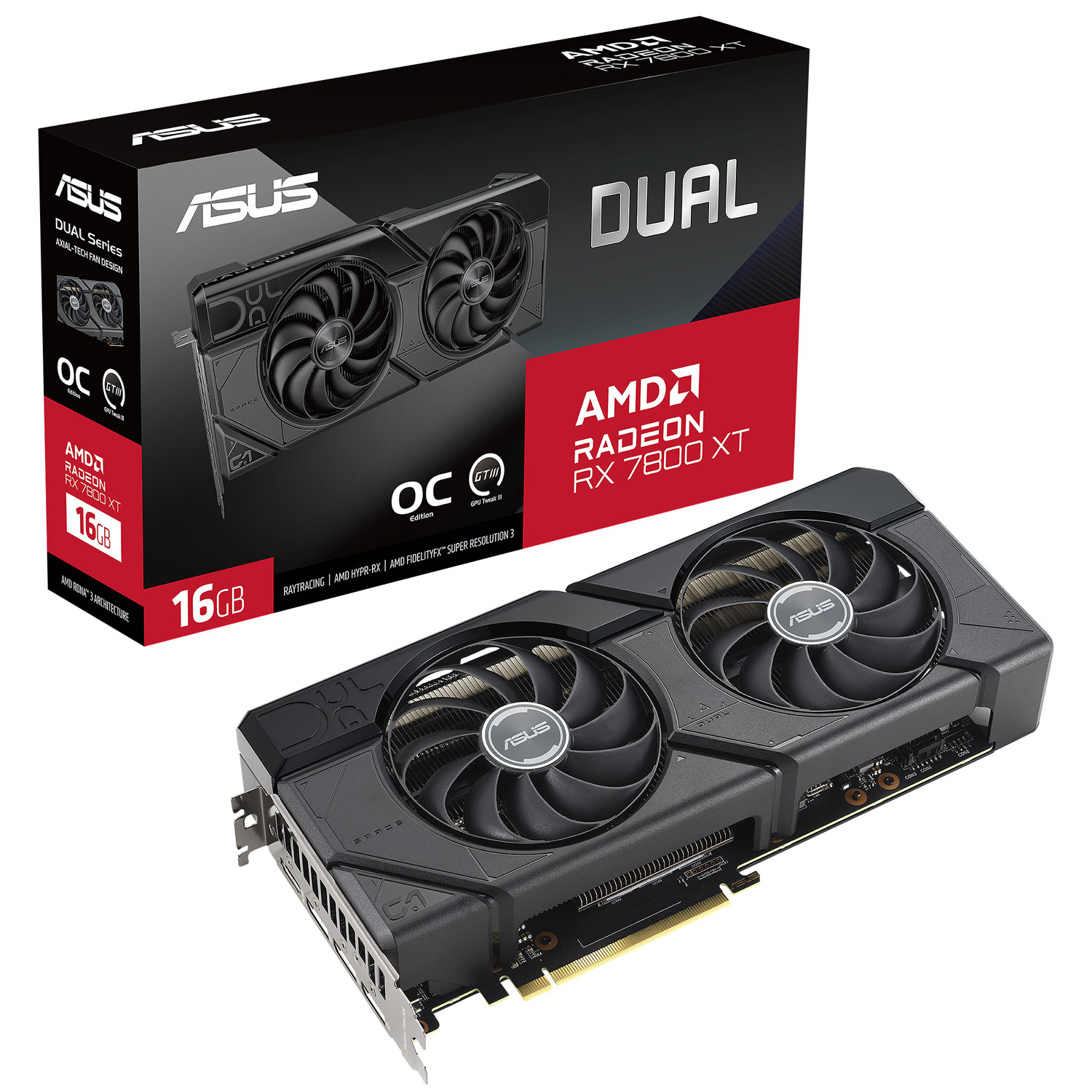 ASUS DUAL AMD Radeon RX 7800 XT OC 16GB GDDR6 Video Card