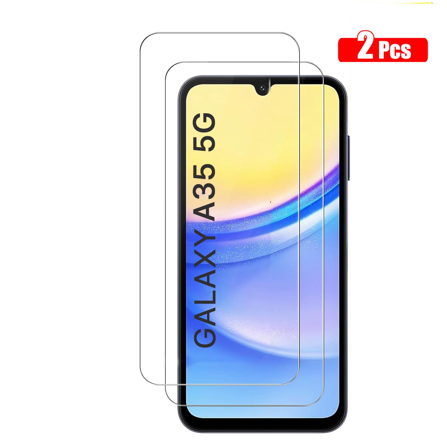 Tempered Glass for Samsung Galaxy A35 5G Screen HD Film 9H Anti-Scratch-Case Friendly, Bubble Free, Haptic Touch Accurate Screen Protector [2-Pack]