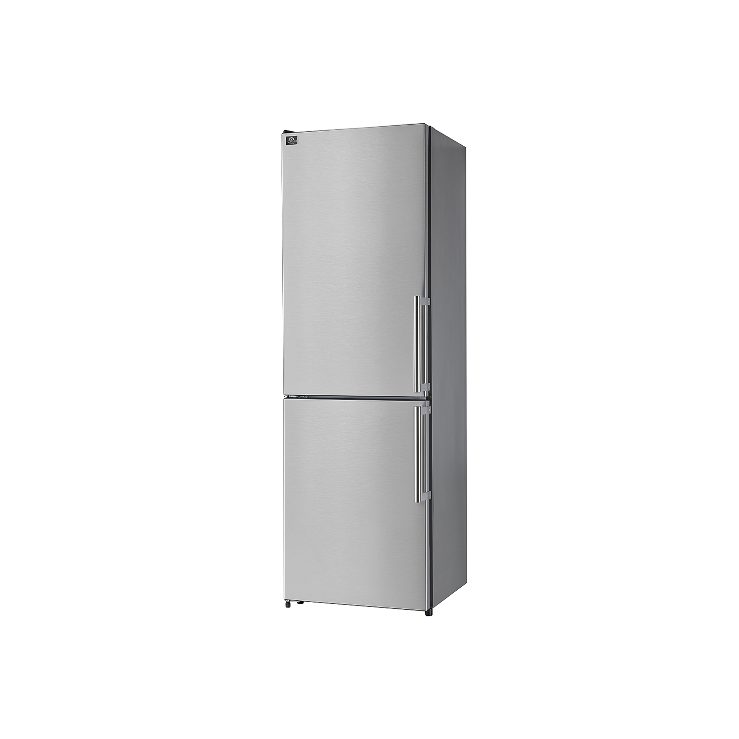 Forno Guardia 23.4-Inch Bottom Freezer Refrigerator Left Swing Stainless Steel, 10.8 cu.ft.