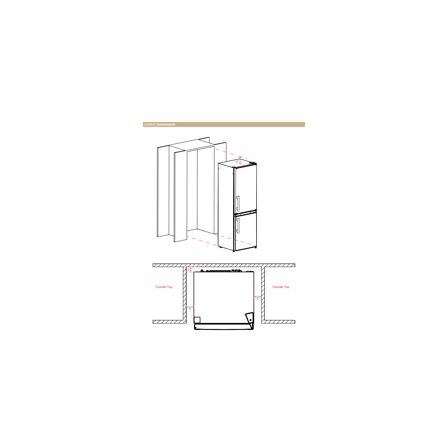 Forno Guardia – Réfrigérateur à congélateur inférieur de 23,4&nbsp;po, ouverture à droite, acier inoxydable, 10,8&nbsp;pi³