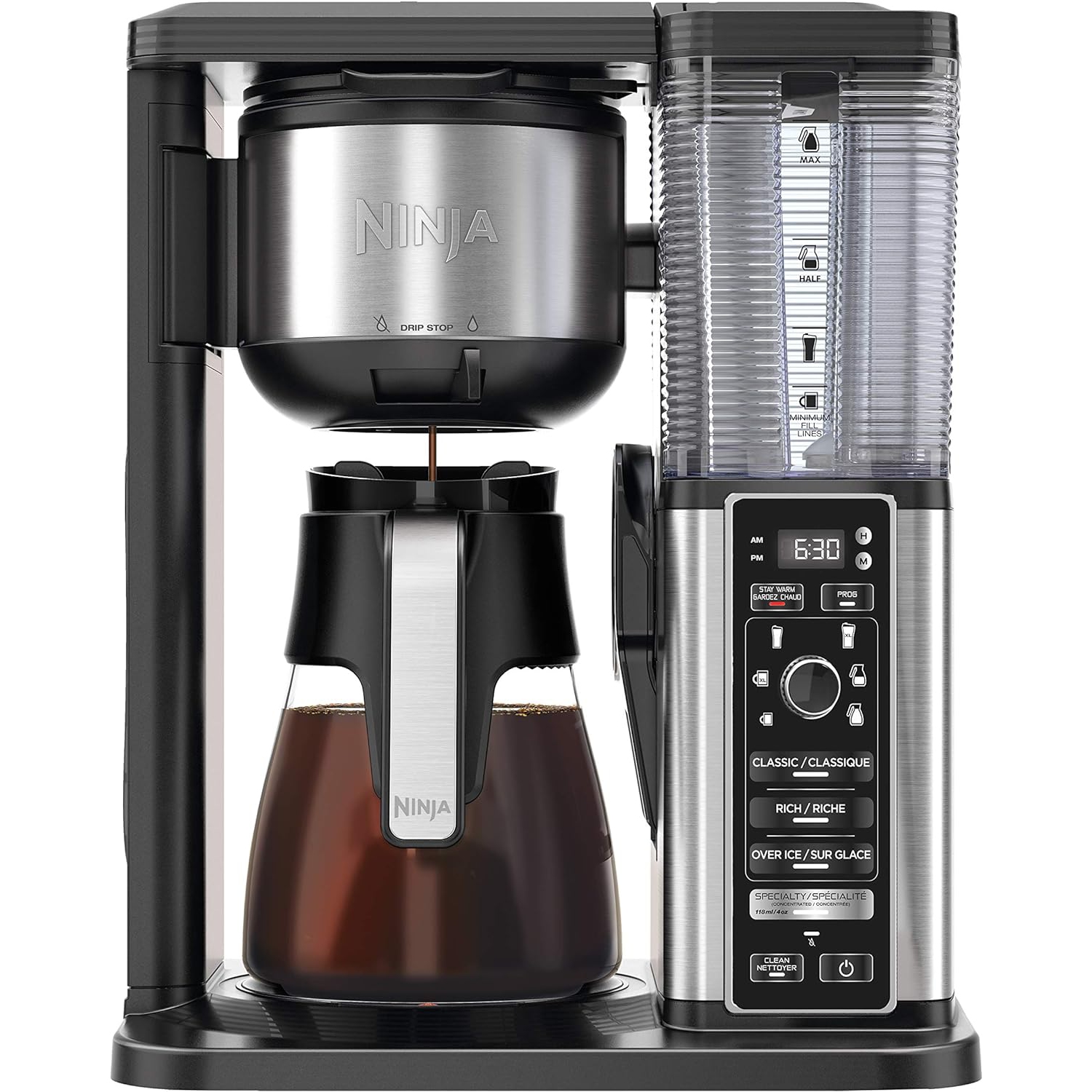 Boîte ouverte - Cafetière multi-usage spécialisée CM401 avec moussoir à lait de Ninja - 10&nbsp;tasses - Noir