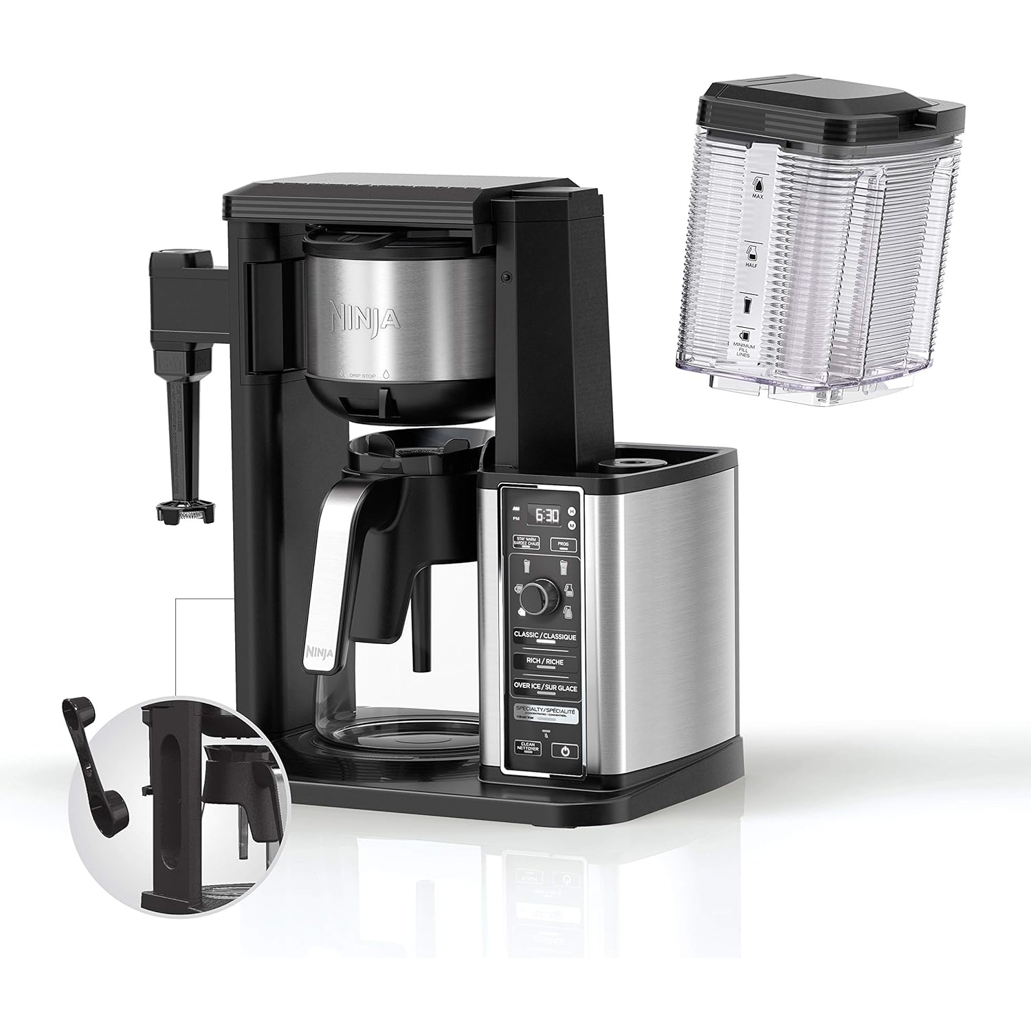 Boîte ouverte - Cafetière multi-usage spécialisée CM401 avec moussoir à lait de Ninja - 10&nbsp;tasses - Noir