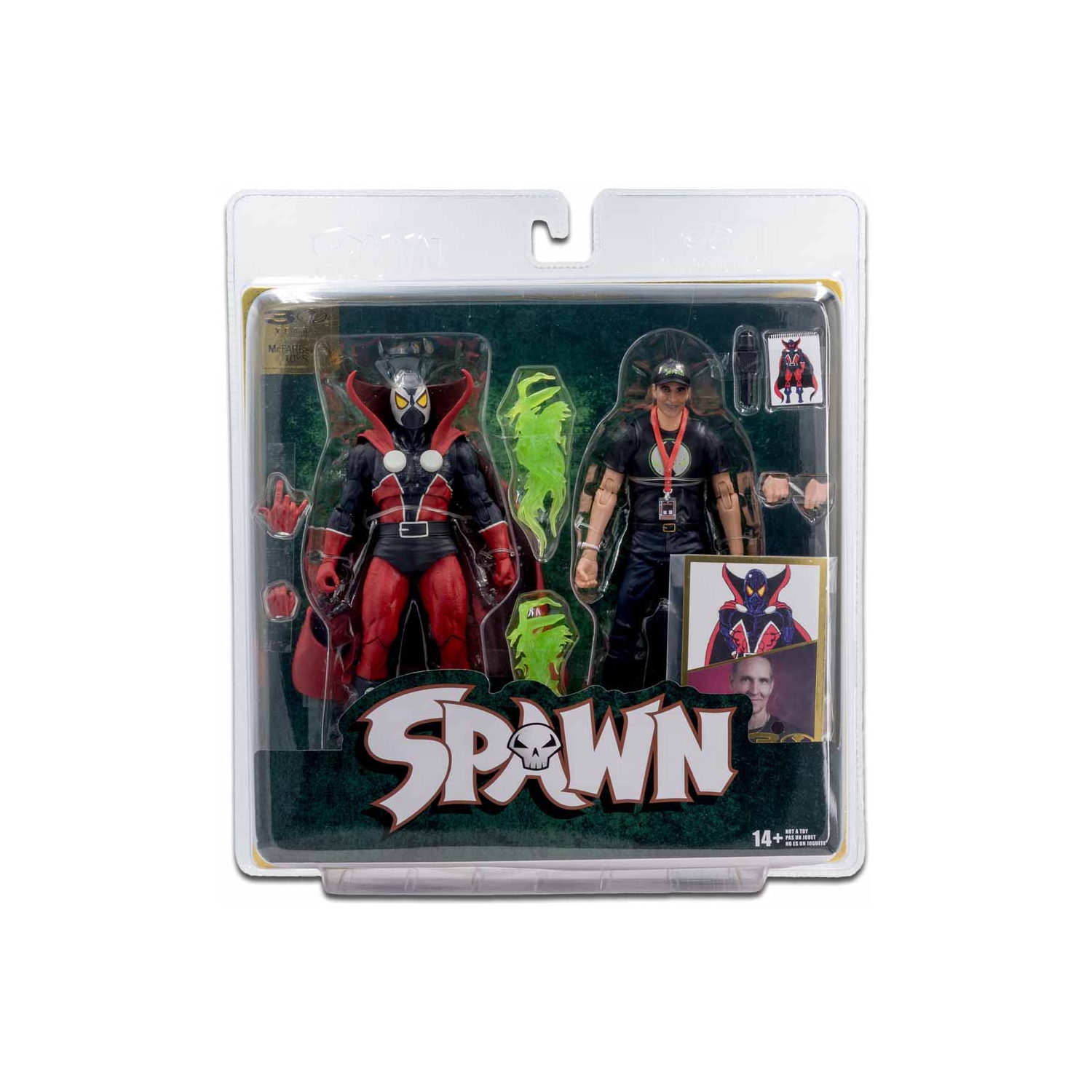 Spawn 30th Anniversary 7 Inch Action Figure 2-Pack - Spawn & Todd McFarlane