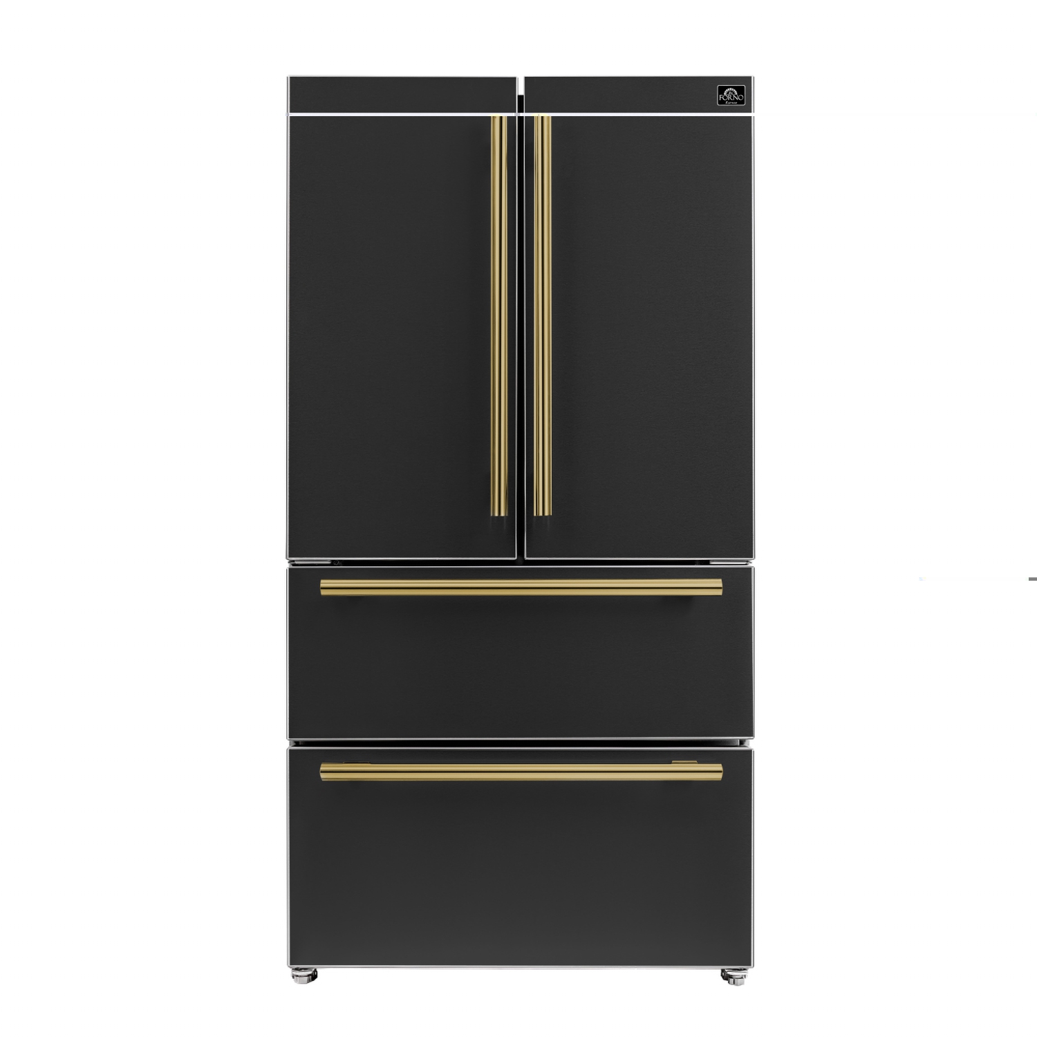 Espresso Moena 36-inch French Door Refrigerator in Black, 19.2 cu.ft with Ice Maker