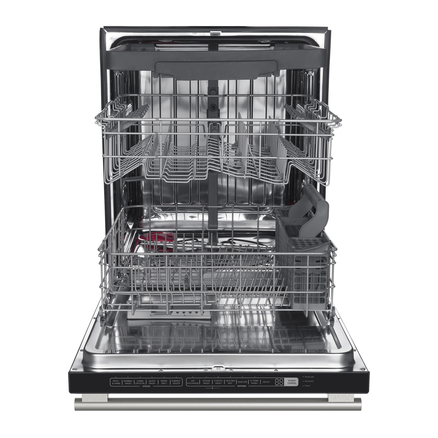 FORNO Pozzo 24-inch Built-In Dishwasher with 14-Place Setting Capacity and 6 Wash Programs - Black