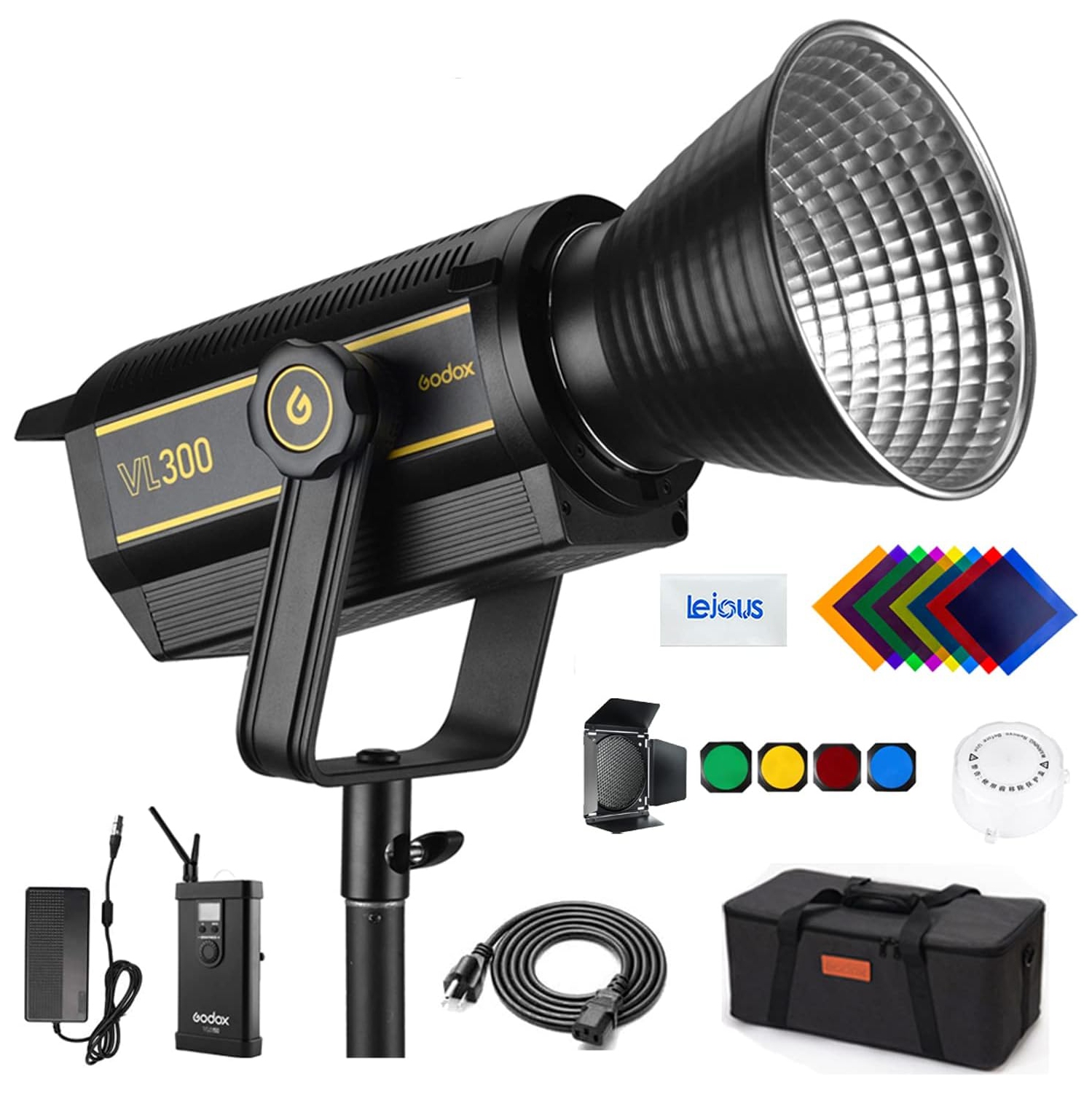 Boîte ouverte – Lampe DEL VL300 Godox avec sac de transport