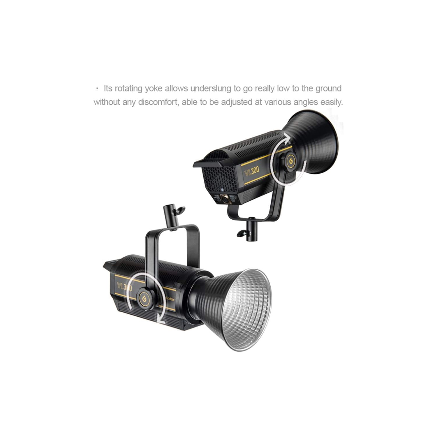 Boîte ouverte – Lampe DEL VL300 Godox avec sac de transport