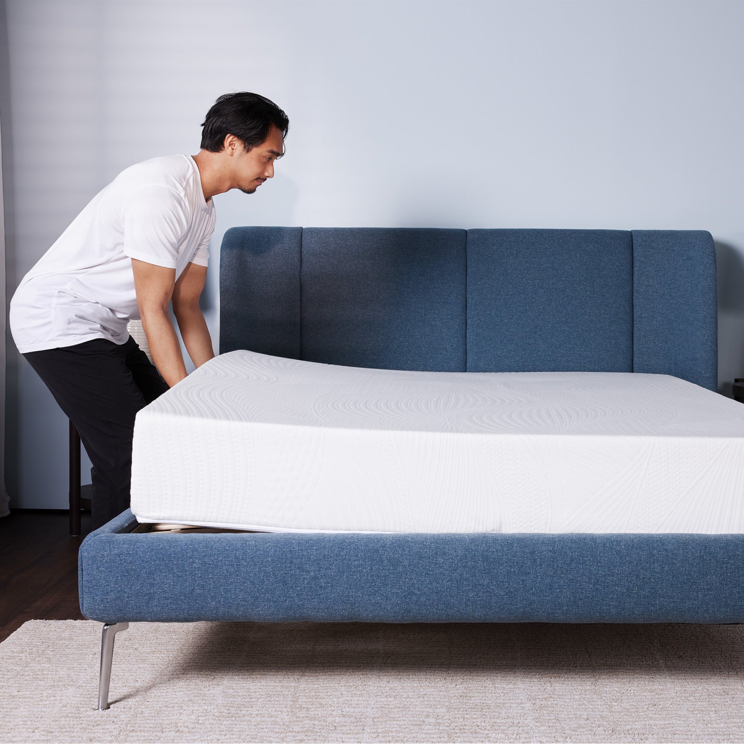 Matelas en mousse à mémoire de 9 po Sierra de Polysleep – matelas mi-ferme dans une boîte, fabriqué au Canada avec mousse antimicrobienne – lit simple
