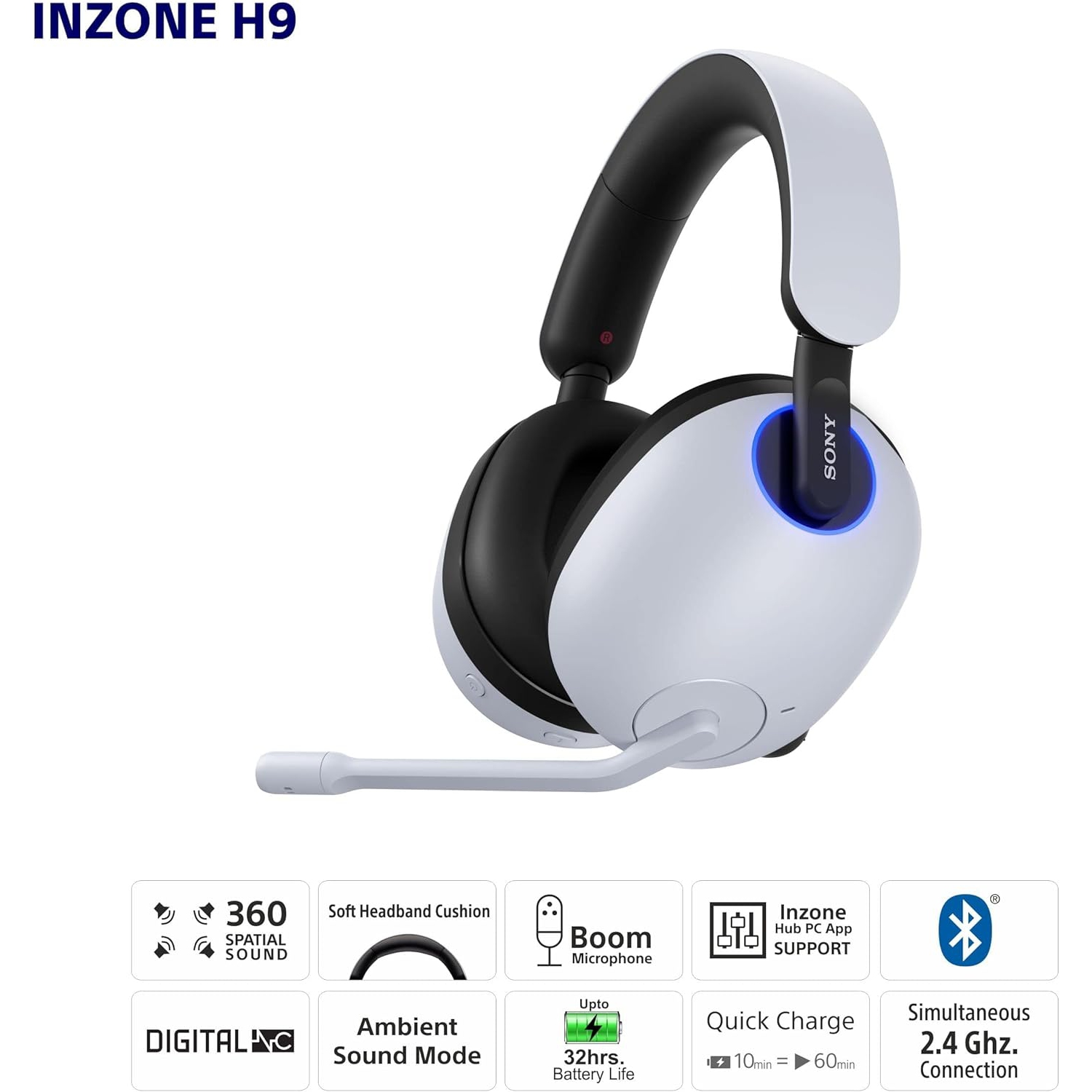 Sony INZONE H9 Wireless Gaming Headset - Open Box