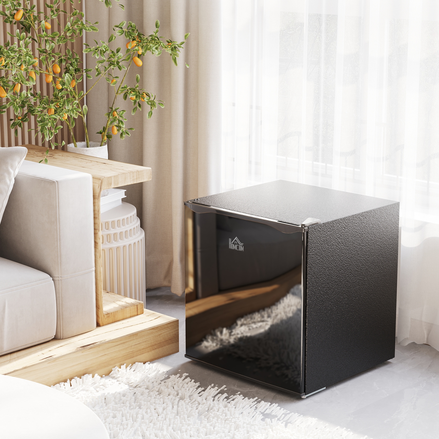 Congélateur vertical compact de HOMCOM, mini congélateur de 1,1 pi3 avec porte réversible, 2 tablettes, température réglable pour le bureau à