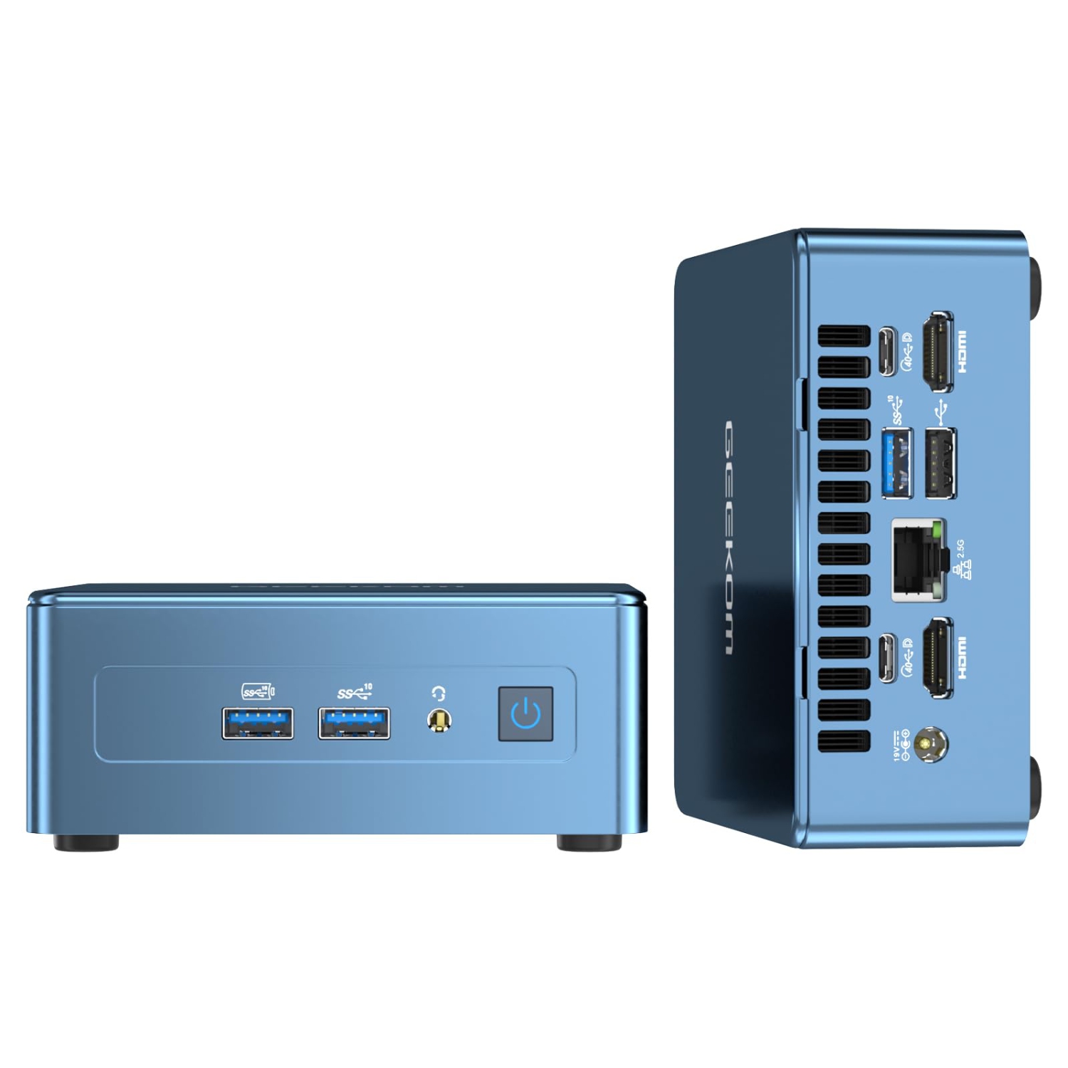 GEEKOM Mini PC Mini IT13, 13th Intel Core i7-13620H (10C/16T, up to 4.9GHz), 32GB DDR4 RAM/1TB PCIe Gen4 SSD Mini Desktop NUC13, USB4.0/8K UHD/WiFi 6E/BT5.2, Blue