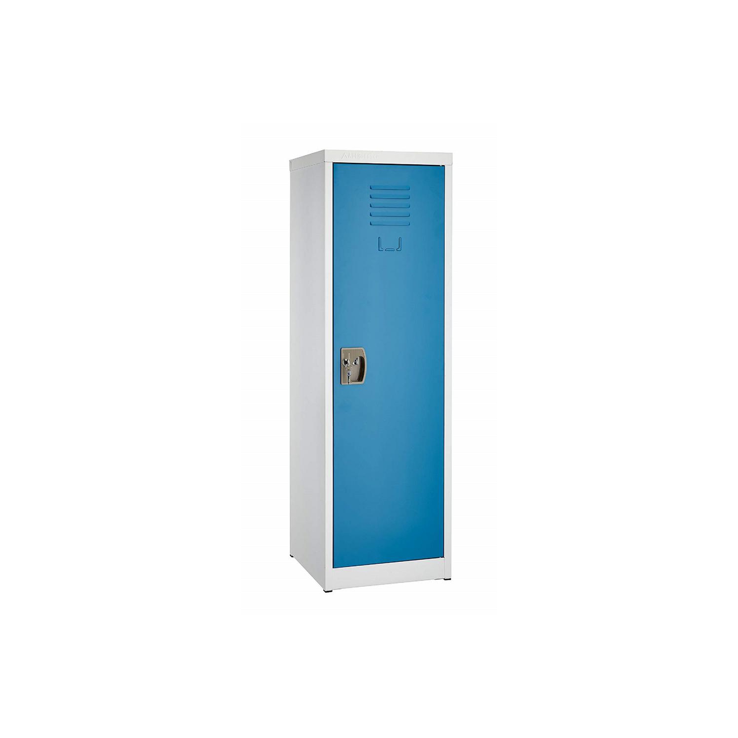 AdirOffice 48 in. H x 15 in. W Steel Single Tier Locker in Blue