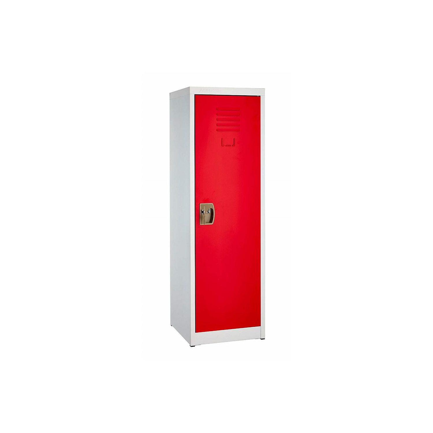 AdirOffice 48 in. H x 15 in. W Steel Single Tier Locker in Red