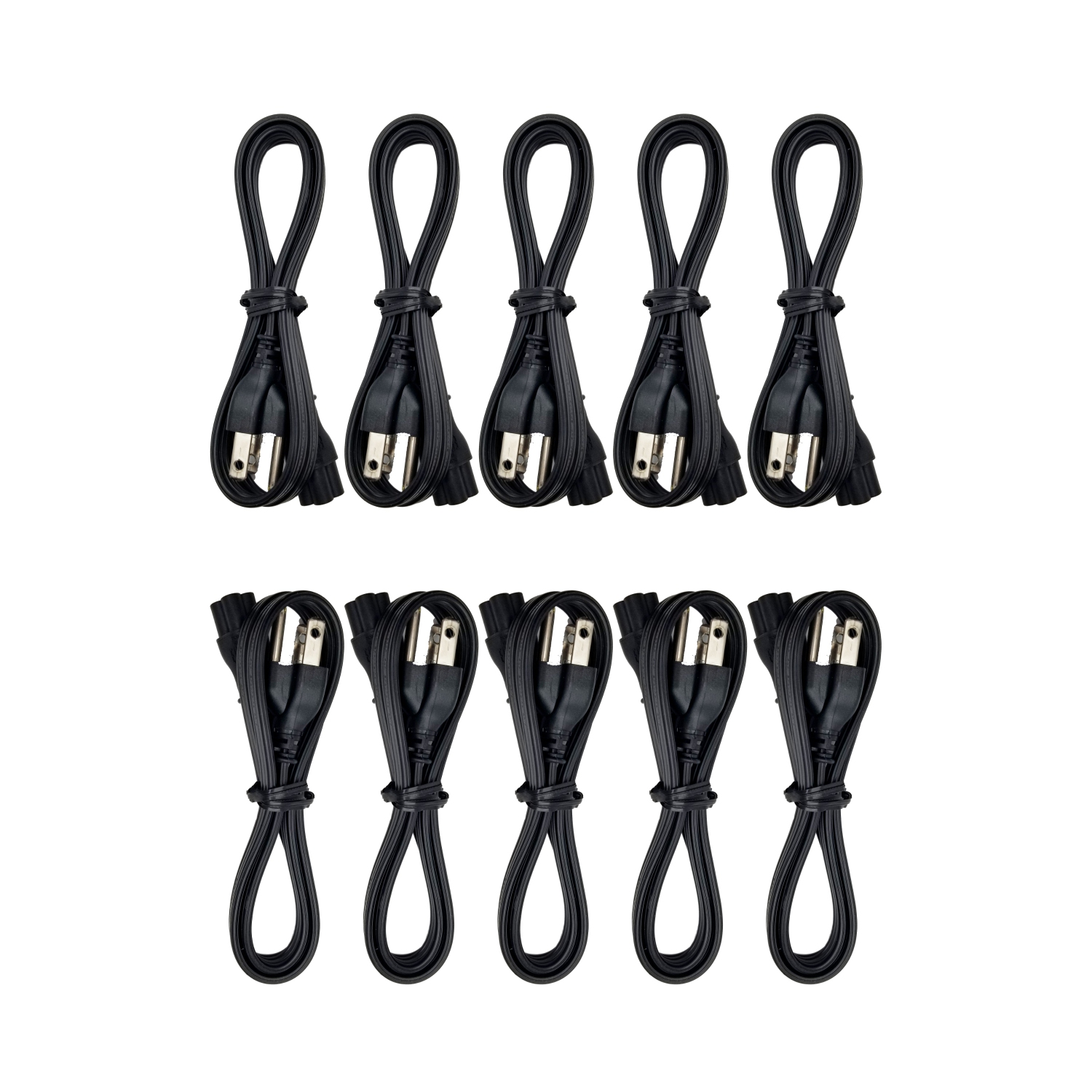 Reconditionné haute qualité US prise c.a. 3 broches pour ordinateur portatif 3 broches, câble de chargeur pour ordinateur portatif, paquet de 10