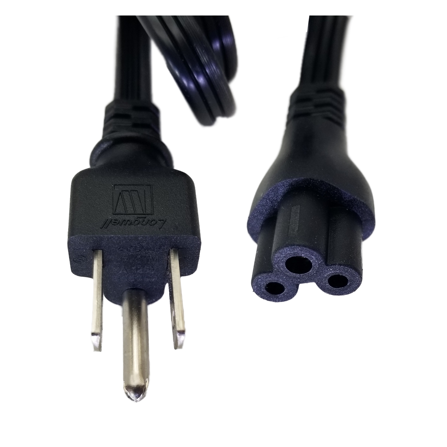 Reconditionné haute qualité US prise c.a. 3 broches pour ordinateur portatif 3 broches, câble de chargeur pour ordinateur portatif, paquet de 10