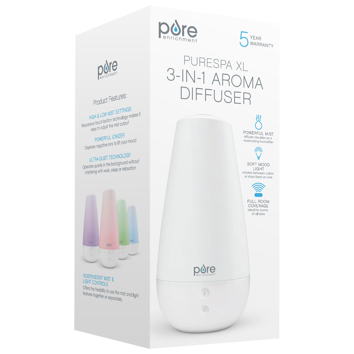 Humidificateur à vapeur froide 3-en-1 PureSpa XL de Pure Enrichment