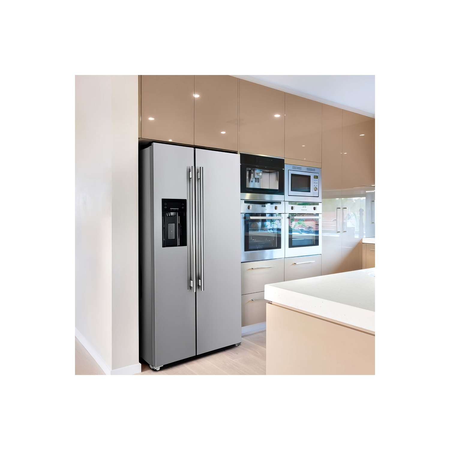 Réfrigérateur à congélateur juxtaposé de 36&nbsp;po en acier inoxydable de Forno Salerno 20&nbsp;pi³