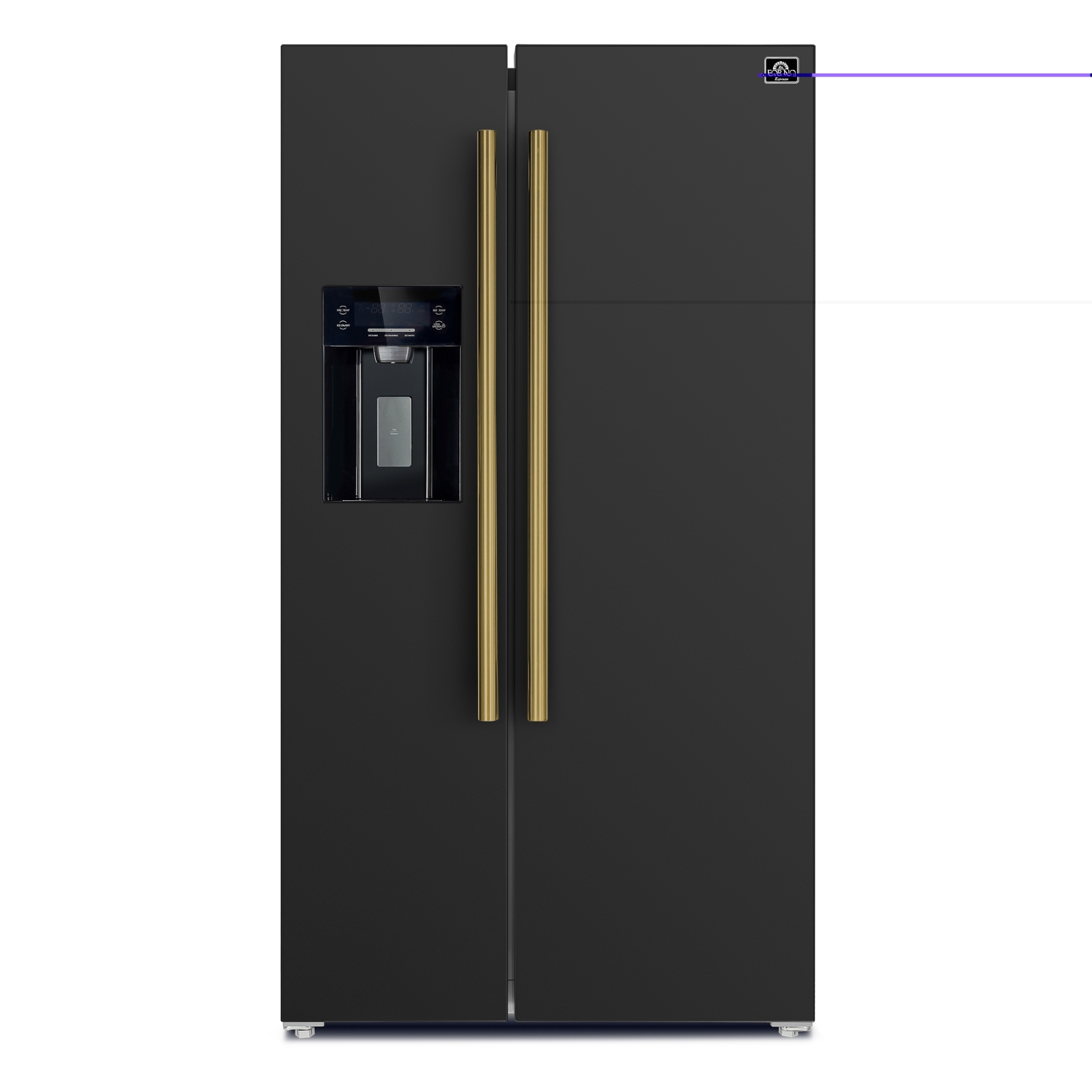 Réfrigérateur à congélateur juxtaposé noir de 36&nbsp;po Salerno de Forno Espresso 20&nbsp;pi³