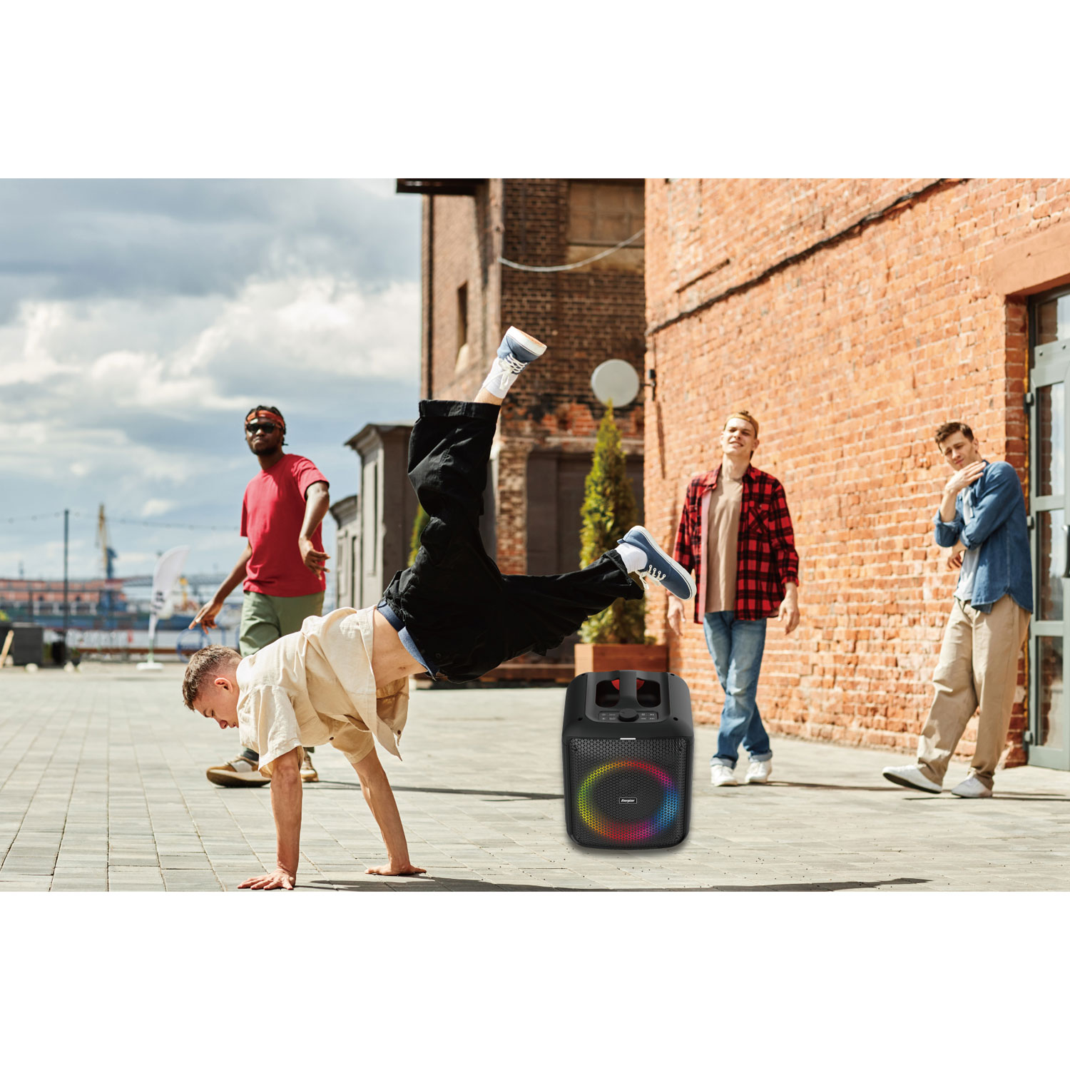 Haut-parleur Bluetooth portatif avec microphone sans fil BTS458 d'Energizer - Noir