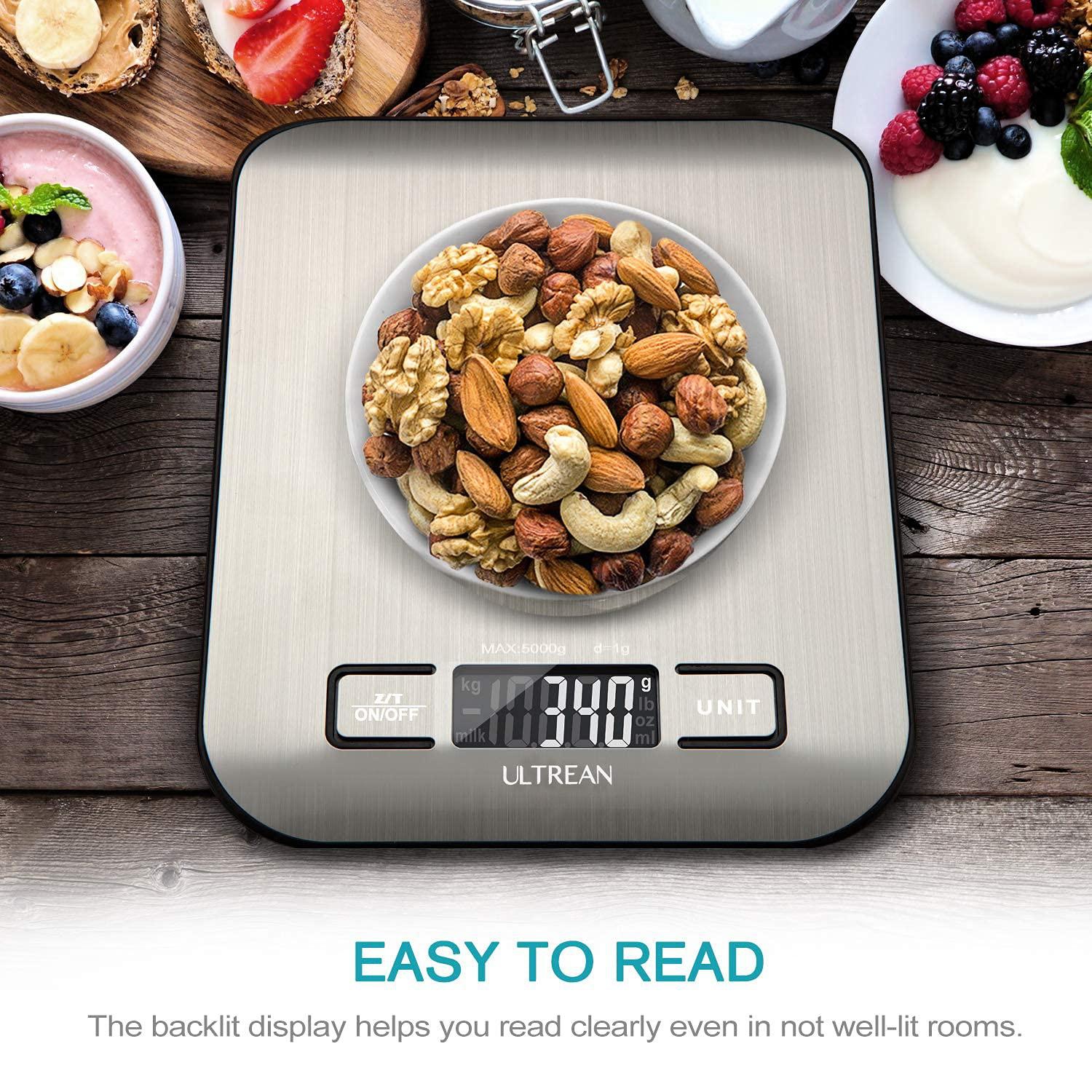 Ultrean Food Scale, Digital Kitchen Scale Weight Grams and Ounces,6 Units with Tare Function,