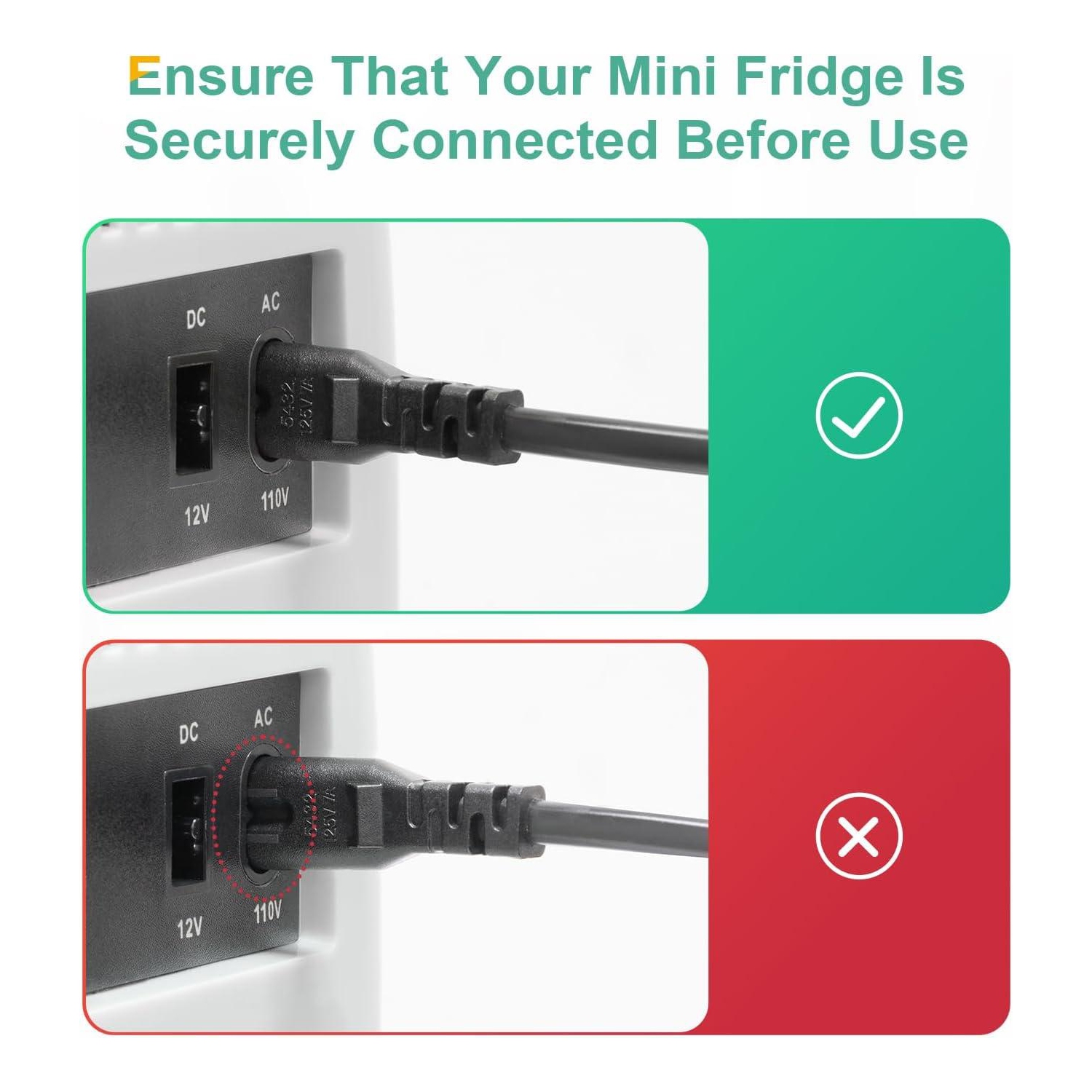 CROWNFUL Mini Fridge, 4 Liter/6 Can Portable Cooler and Warmer Personal Refrigerator - White